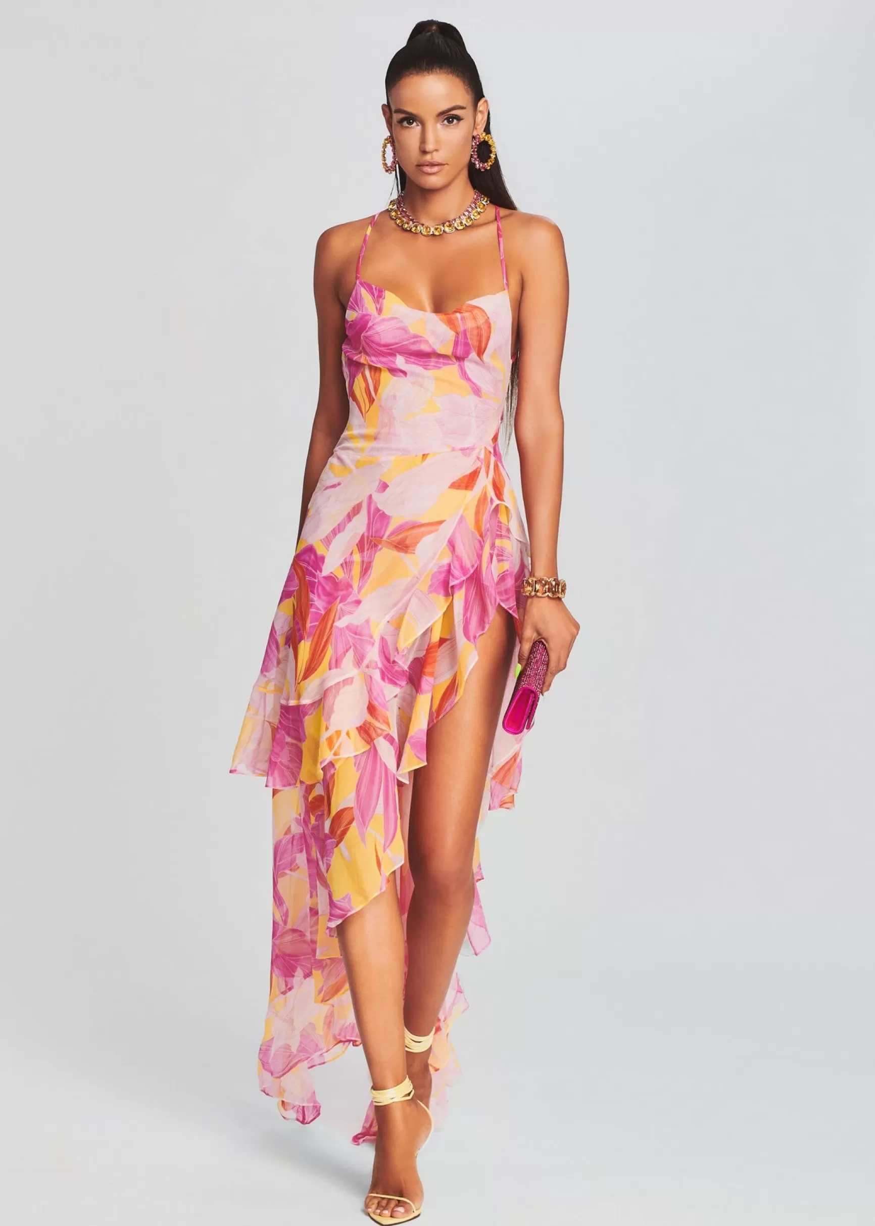 RETROFÊTE*Retrofete Fatima Silk Dress Botanical Floral