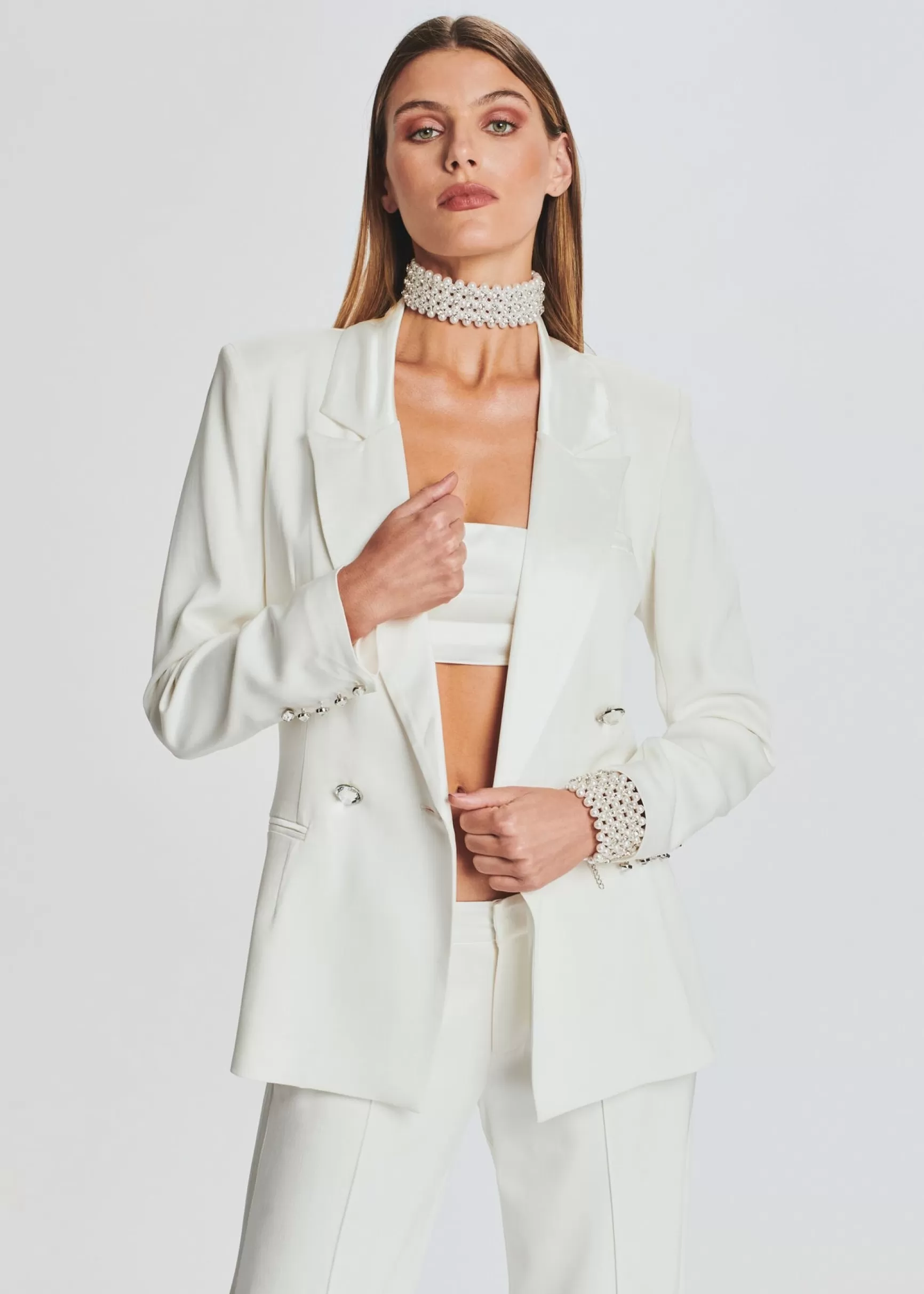 Bridal Shower*Retrofete Femme Blazer White