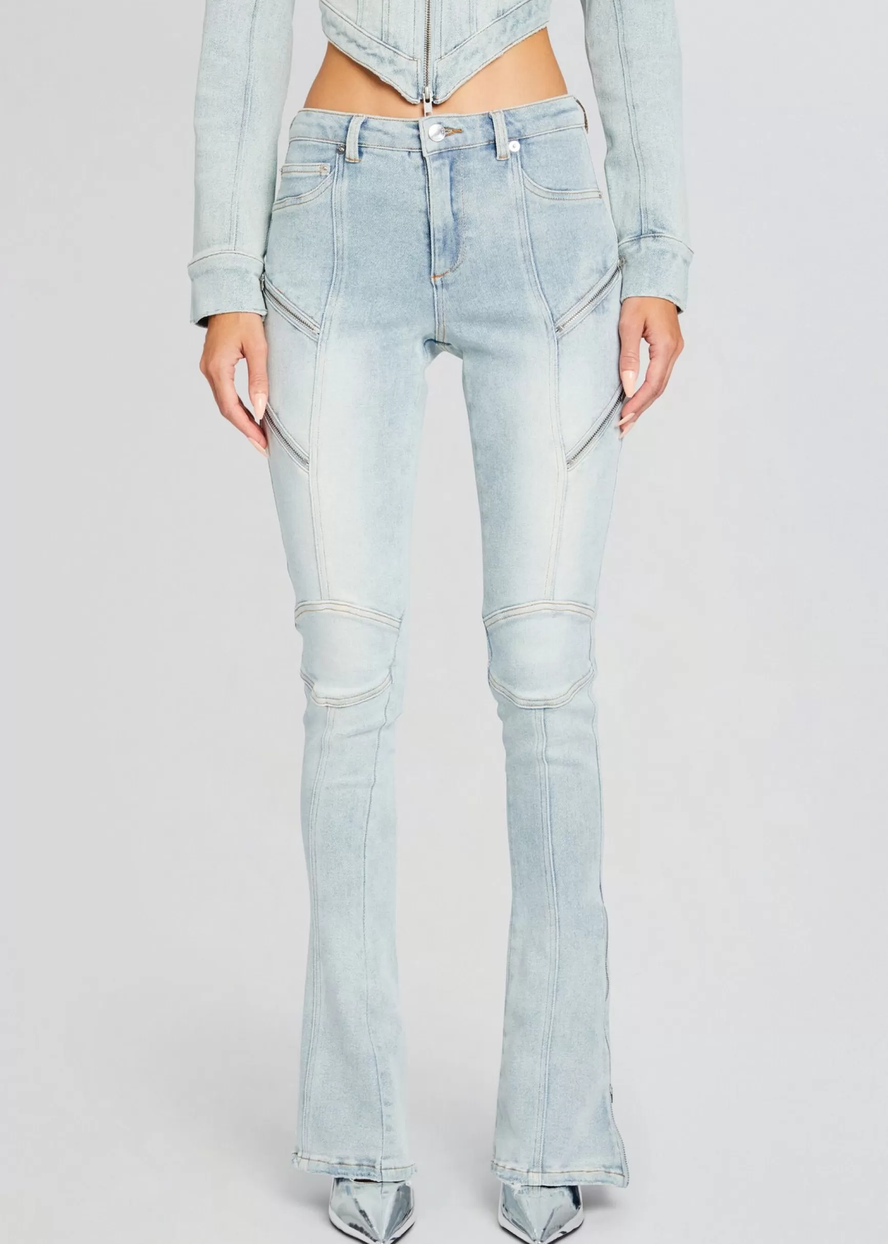 Bottoms*Retrofete Ferris Zipper Jean Skylight