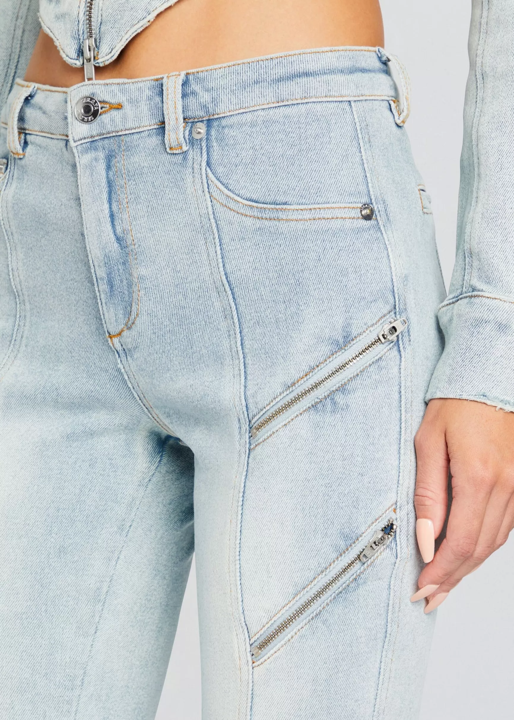 Bottoms*Retrofete Ferris Zipper Jean Skylight