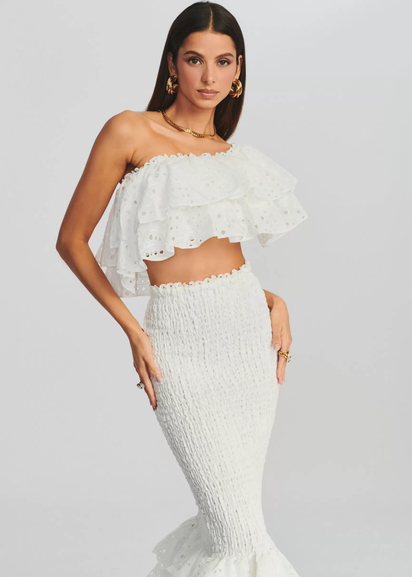 The Destination Bride*Retrofete Flamingo Top White