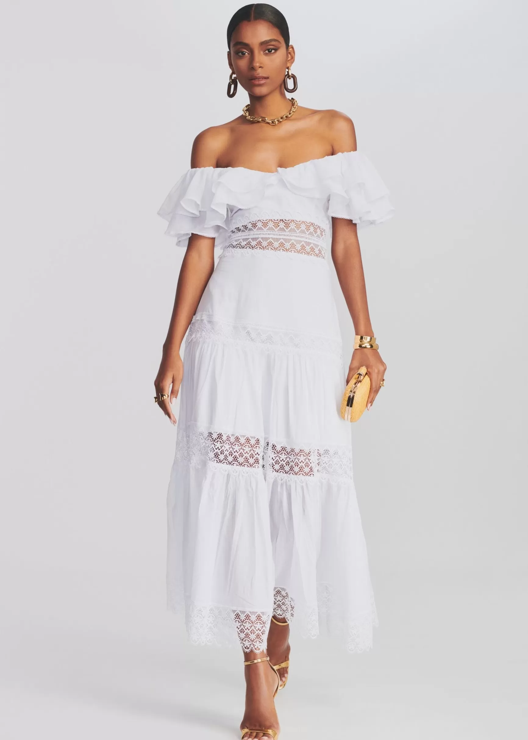 The Destination Bride*Retrofete Florence Long Dress White