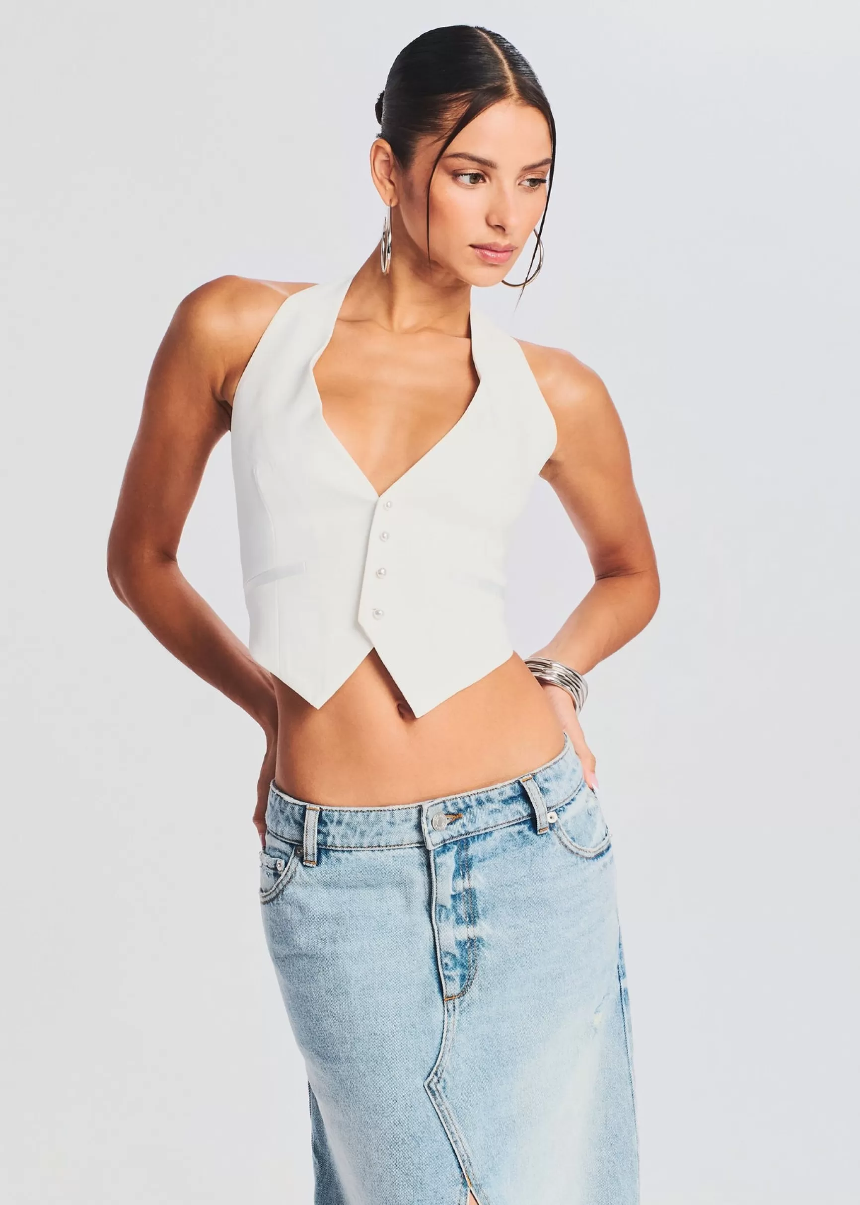 Tops*Retrofete Florence Vest White