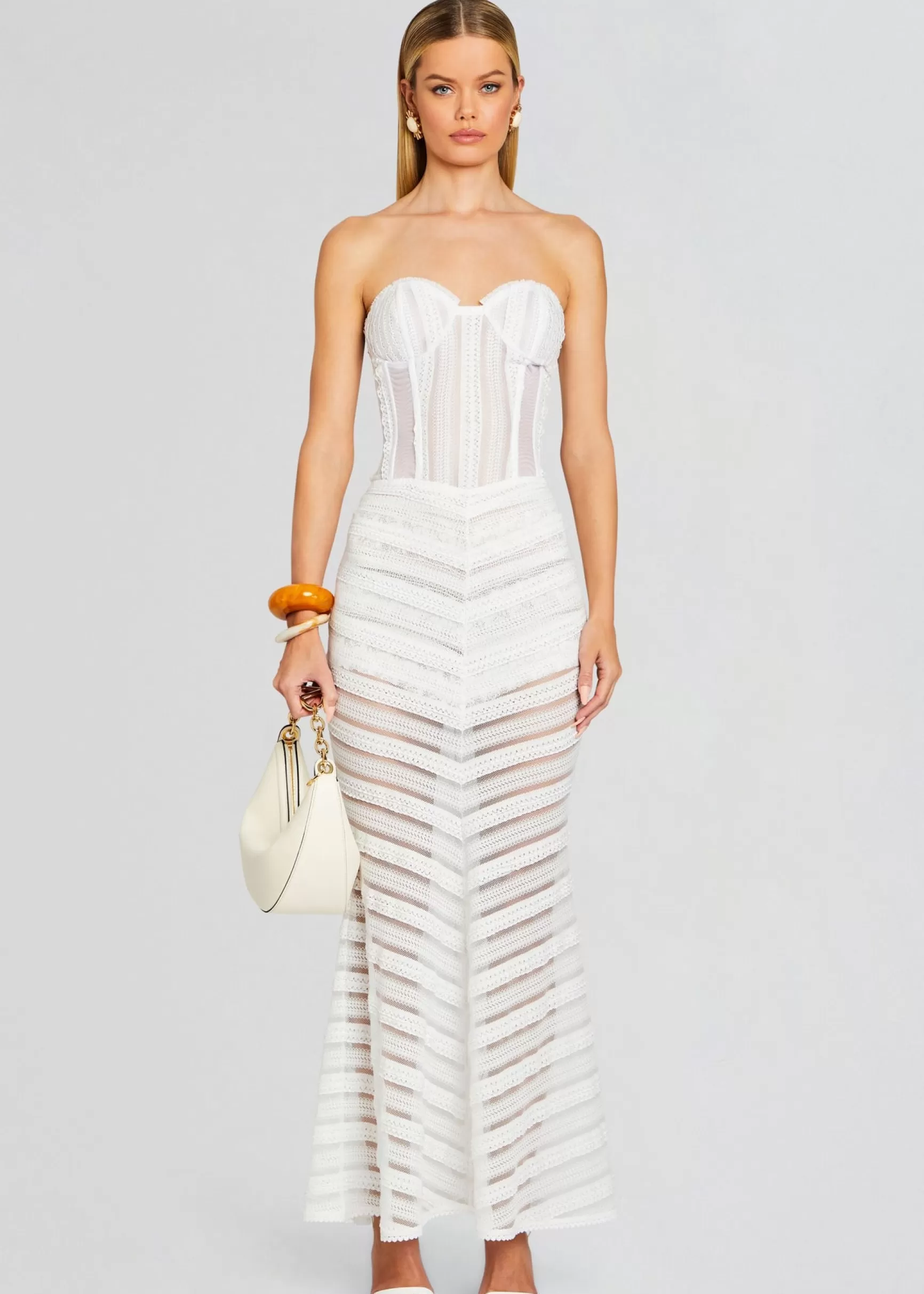 Sheer Bliss*Retrofete Florey Long Dress Natural White