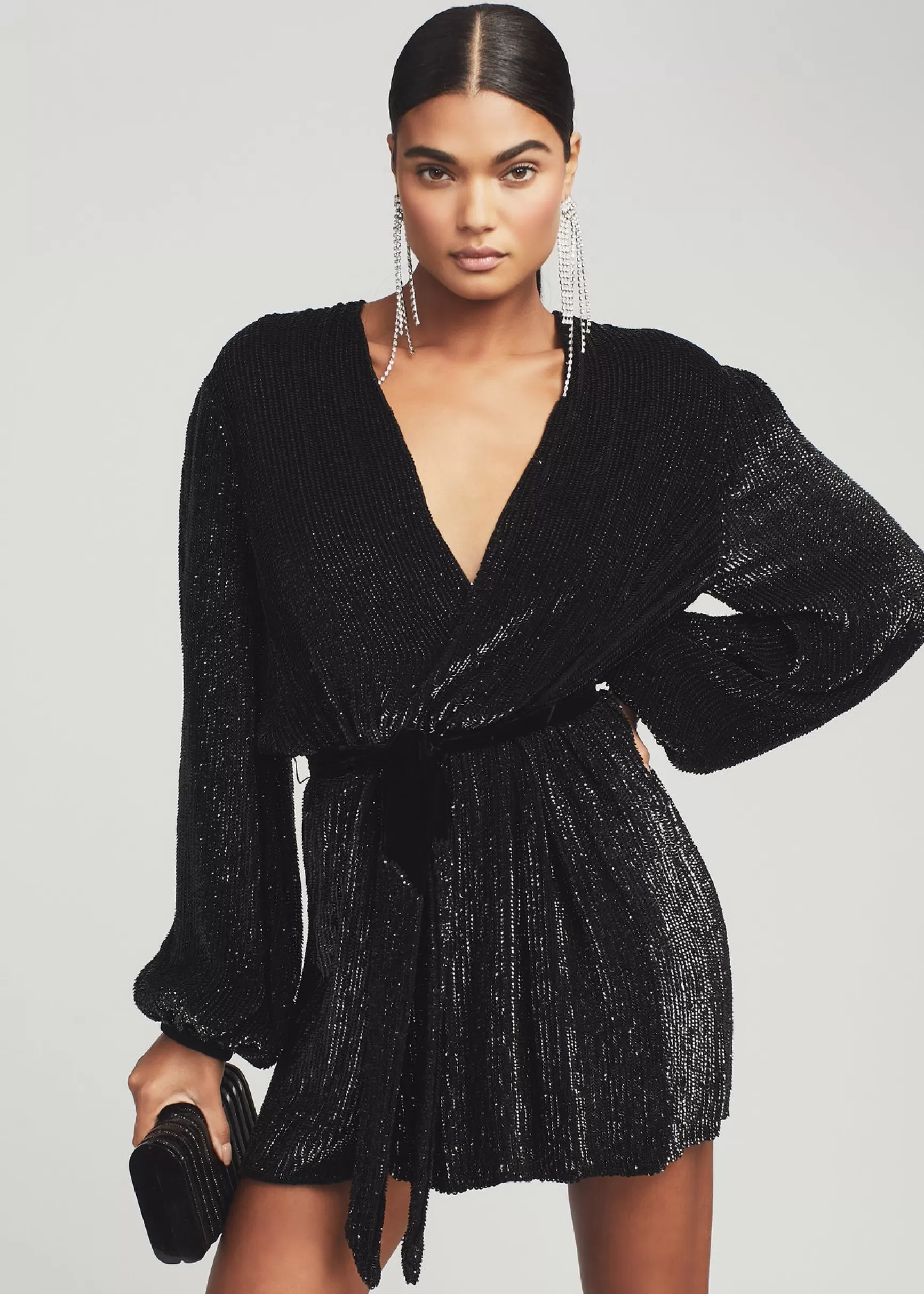 RETROFÊTE*Retrofete Gabrielle Sequin Robe Black