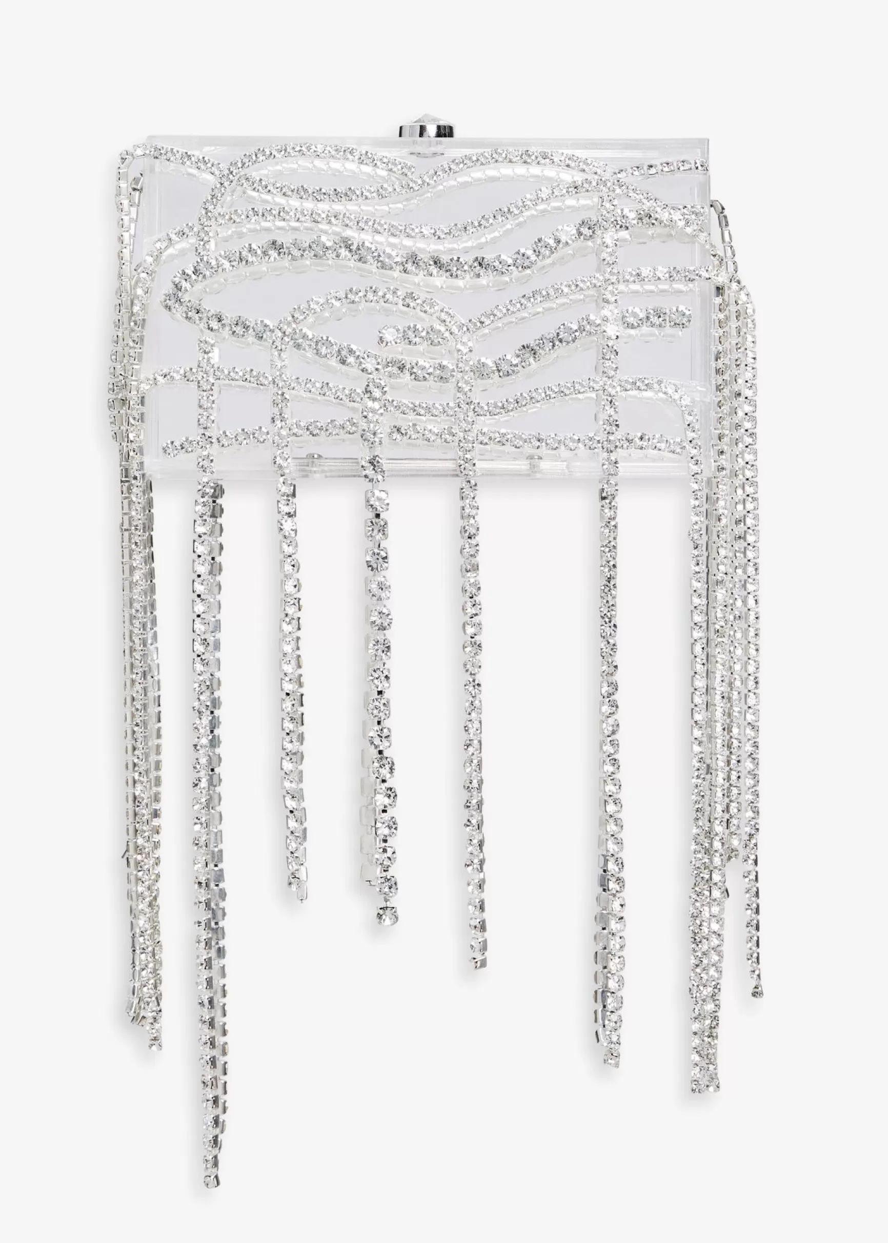 Subtle Shimmer*Retrofete Georgina Crystal Bag Clear/Silver