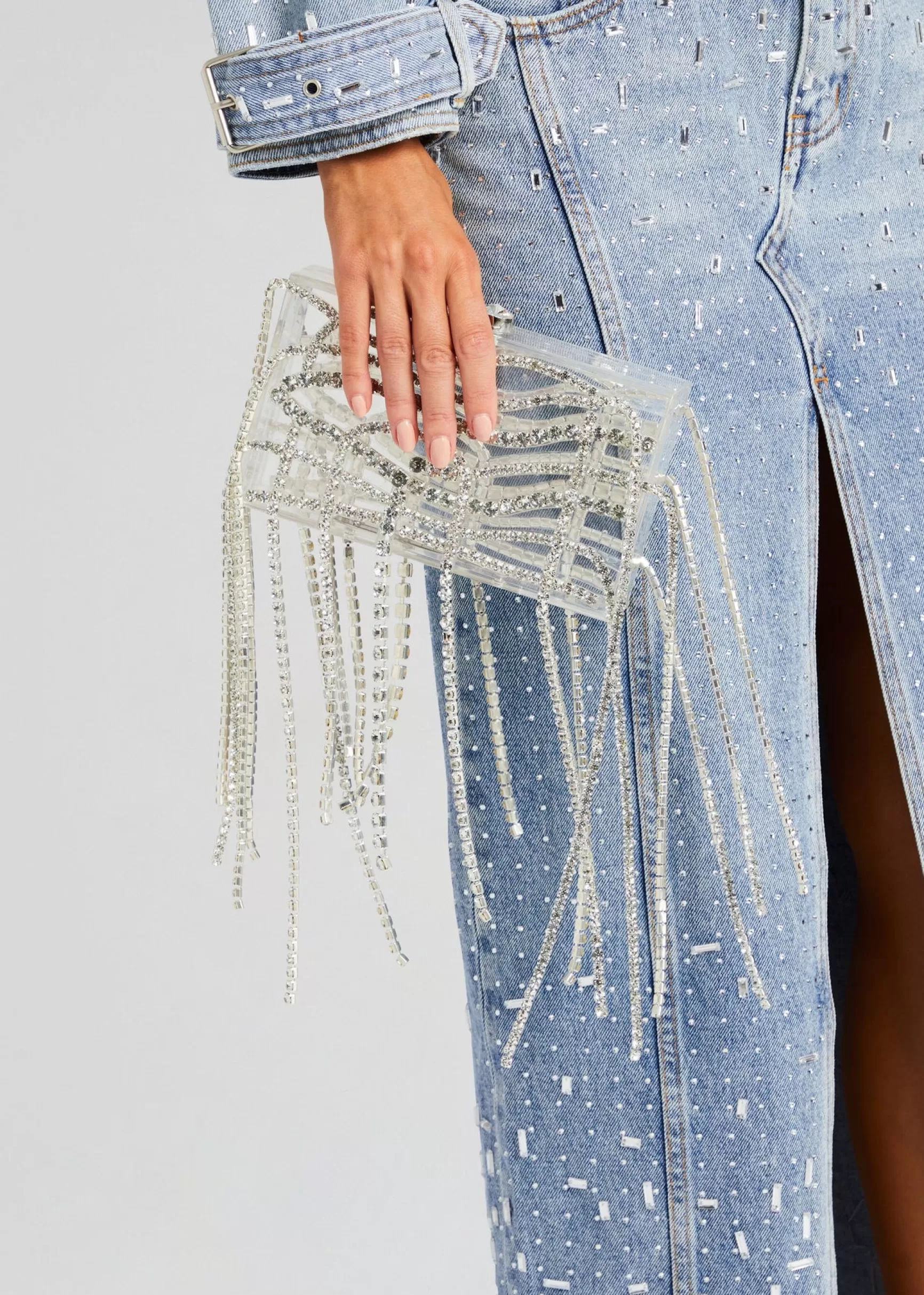 Rehearsal Dinner*Retrofete Georgina Crystal Bag Clear/Silver