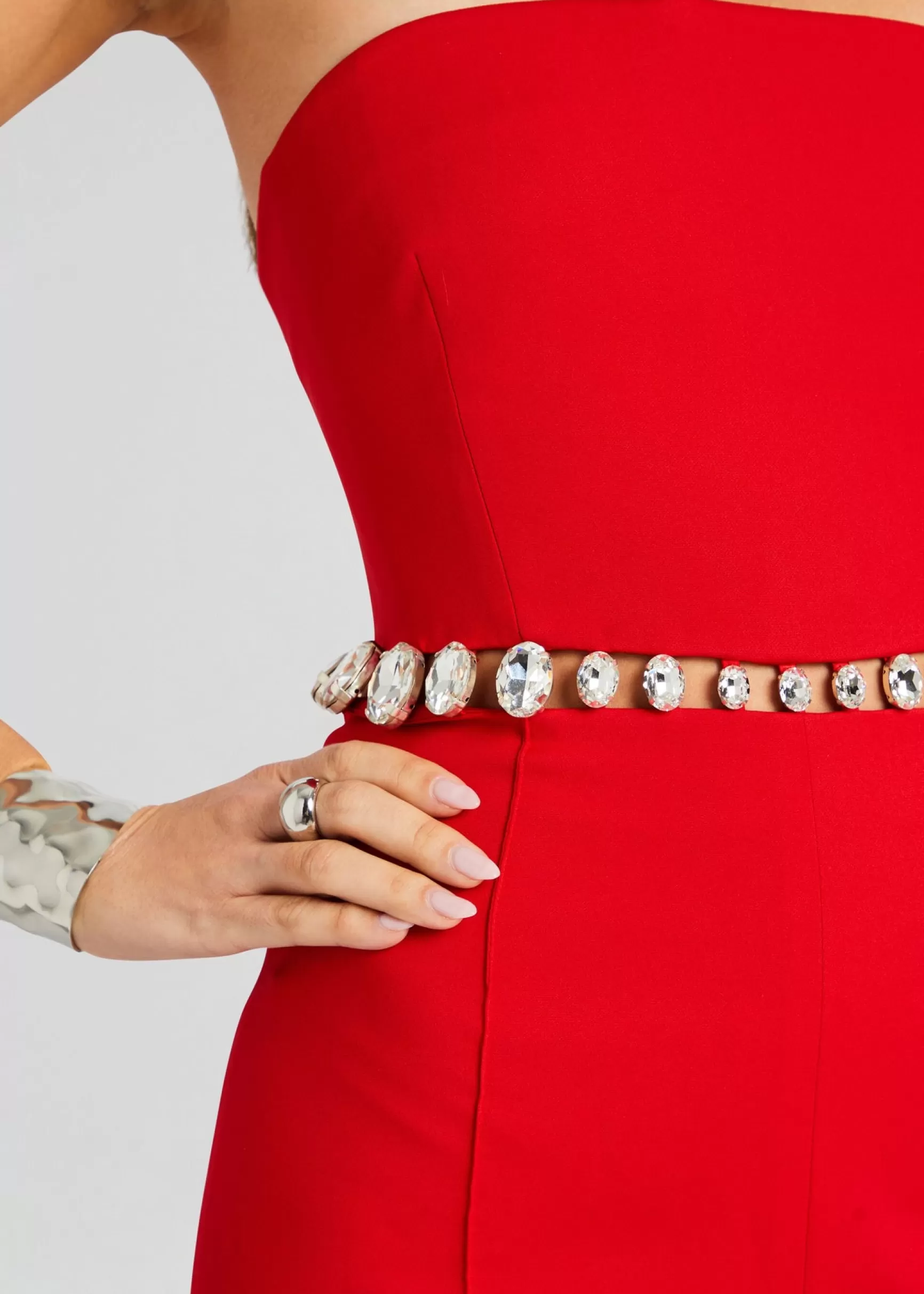 Trending*Retrofete Glenda Jumpsuit Fiery Red/Silver