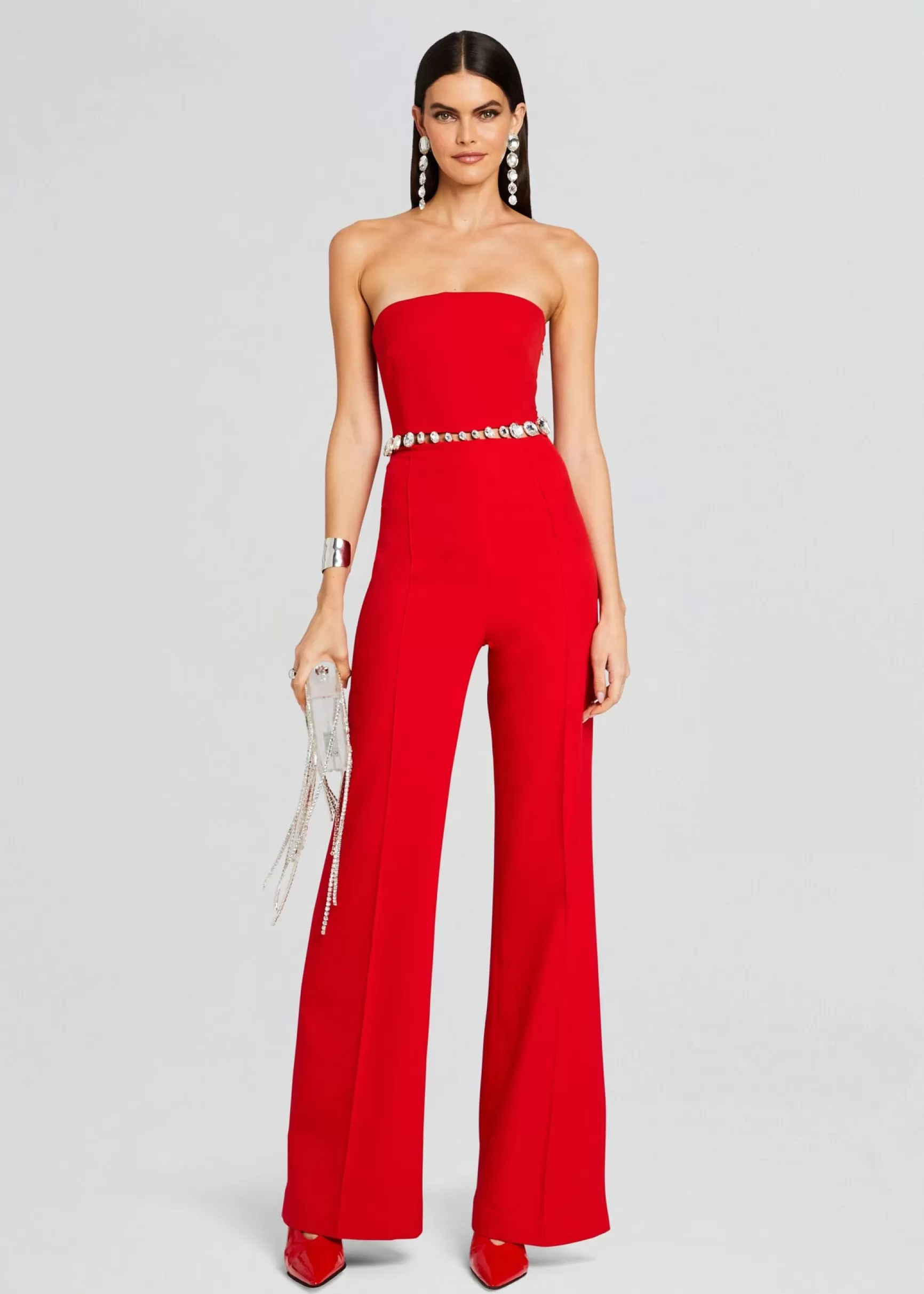Business Chic*Retrofete Glenda Jumpsuit Fiery Red/Silver