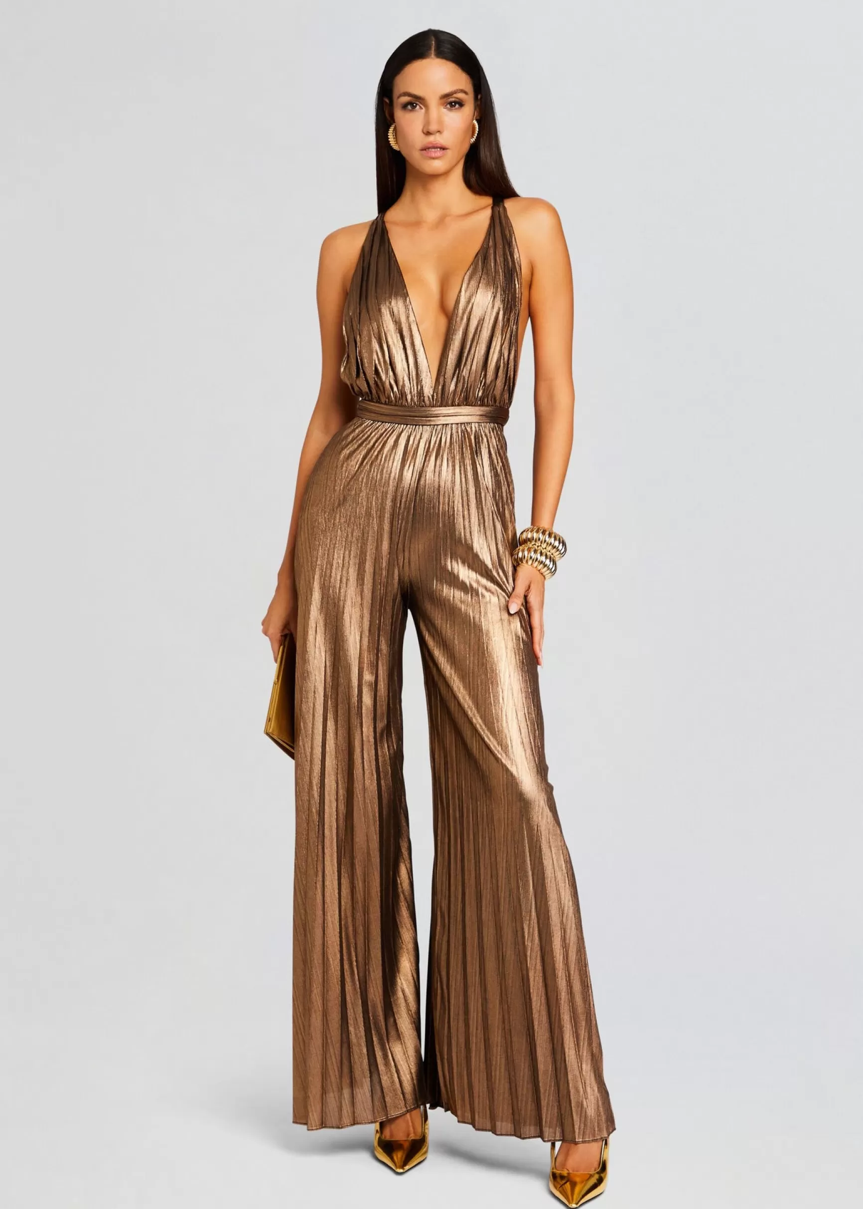 RETROFÊTE*Retrofete Graciane Jumpsuit Metallic Bronze