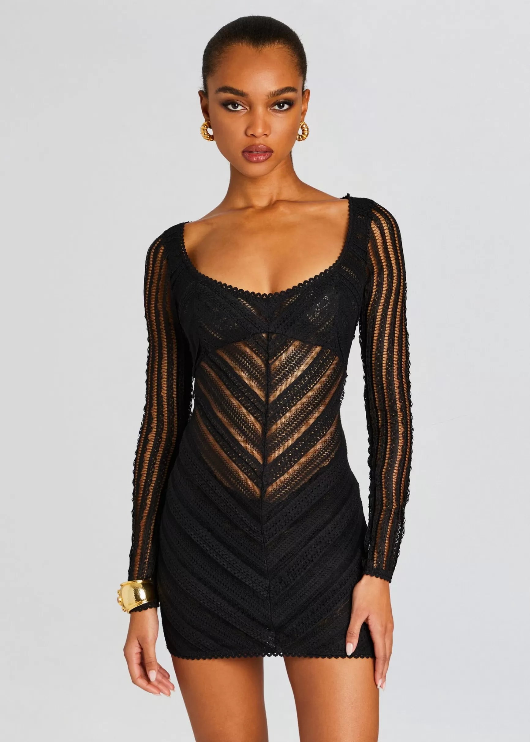 Mini*Retrofete Hadsy Short Dress Black Sham