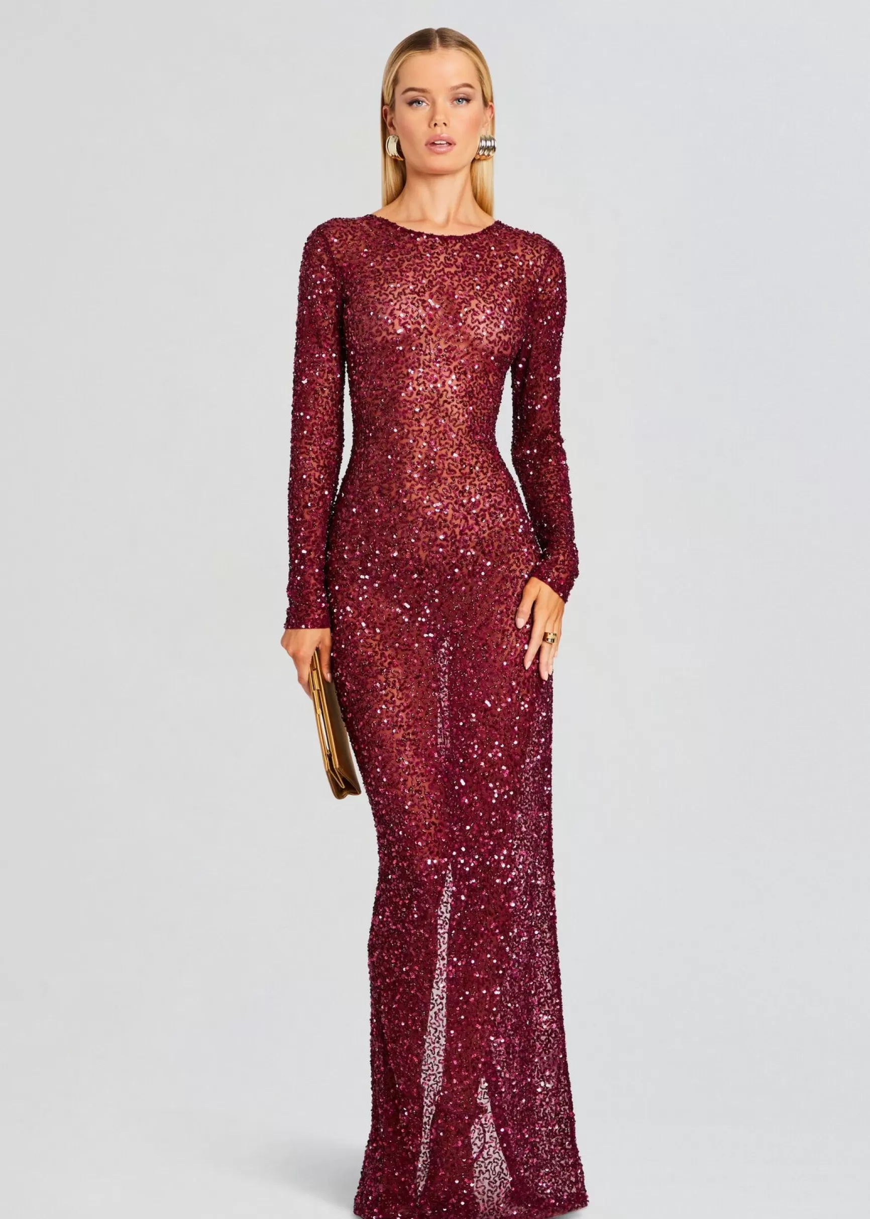 Exclusively Ours*Retrofete Heidi Sequin Dress Merlot