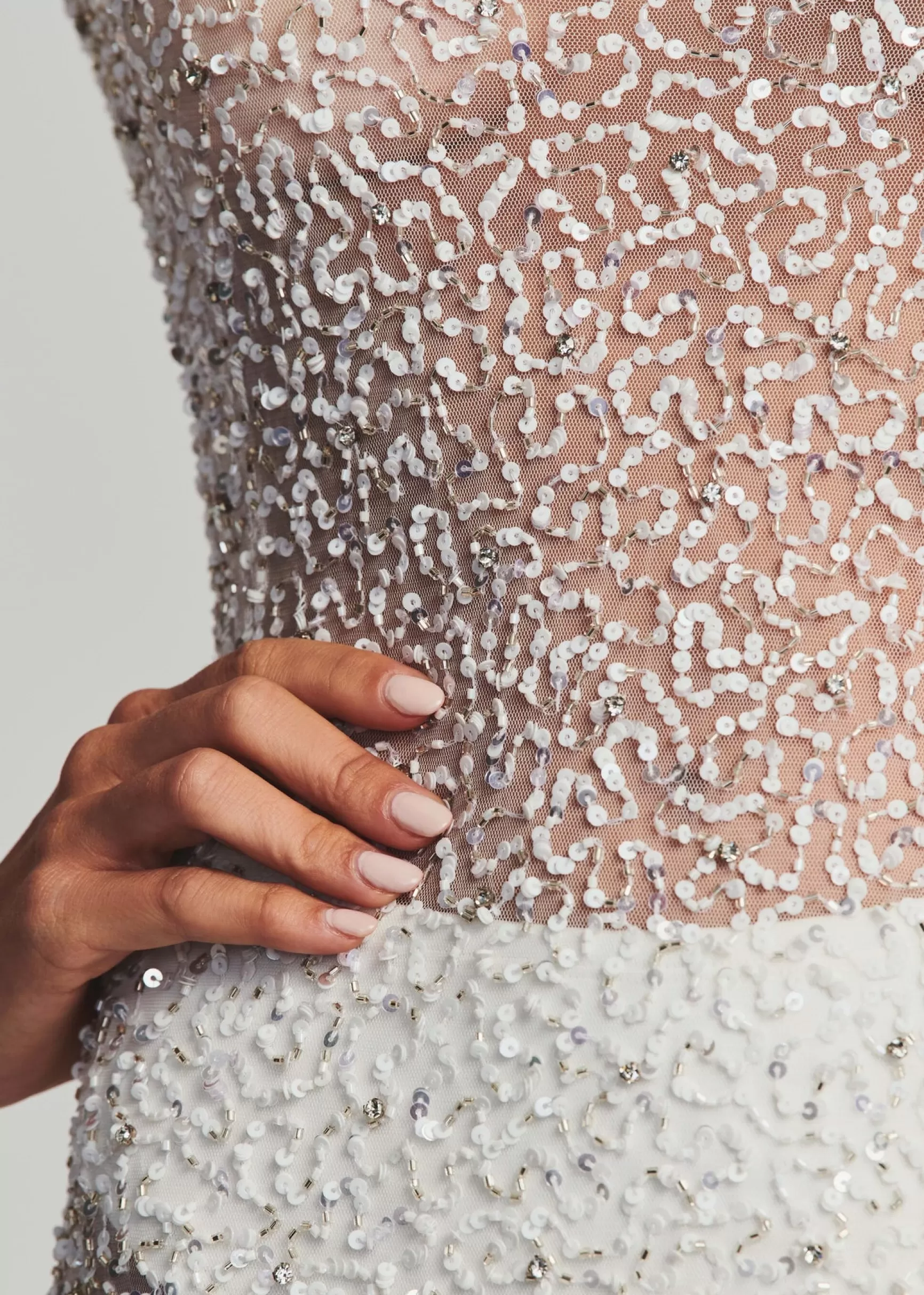 Sheer Bliss*Retrofete Heidi Sequin Dress White