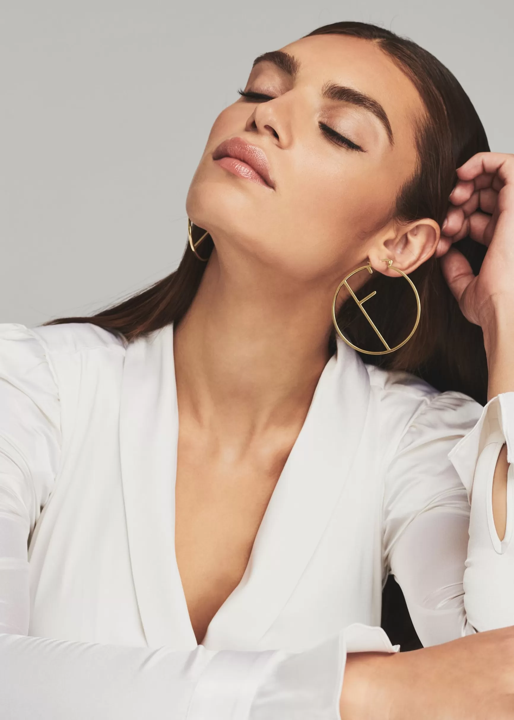 Accessories*Retrofete Hoop Letter Earring Gold