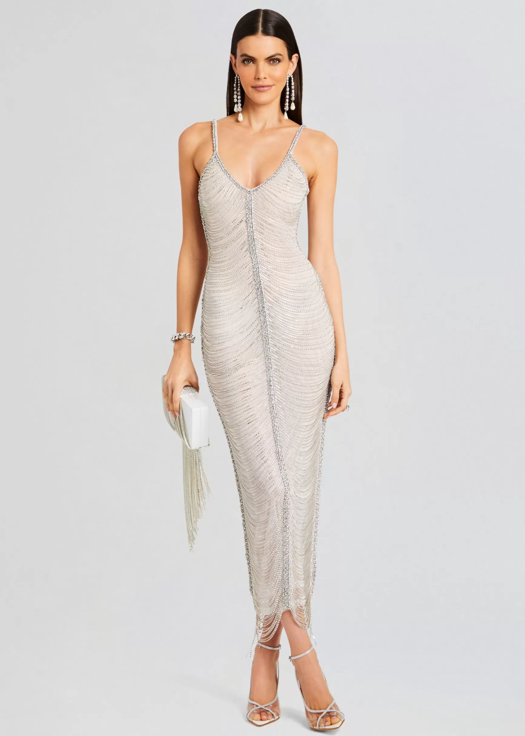 The Destination Bride*Retrofete Irina Maxi Dress White/Silver
