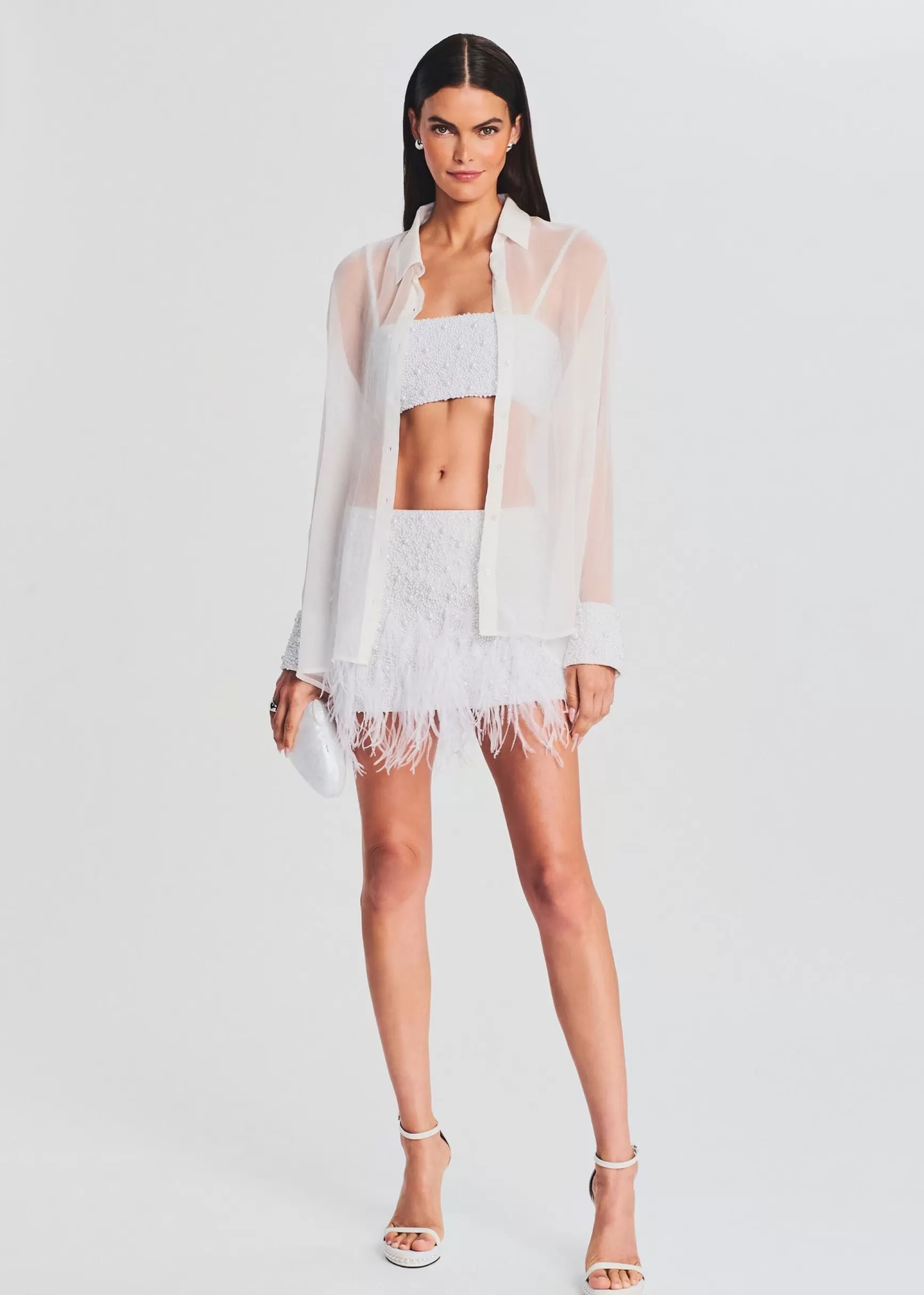 Bachelorette Party*Retrofete Irving Shirt White Pearl