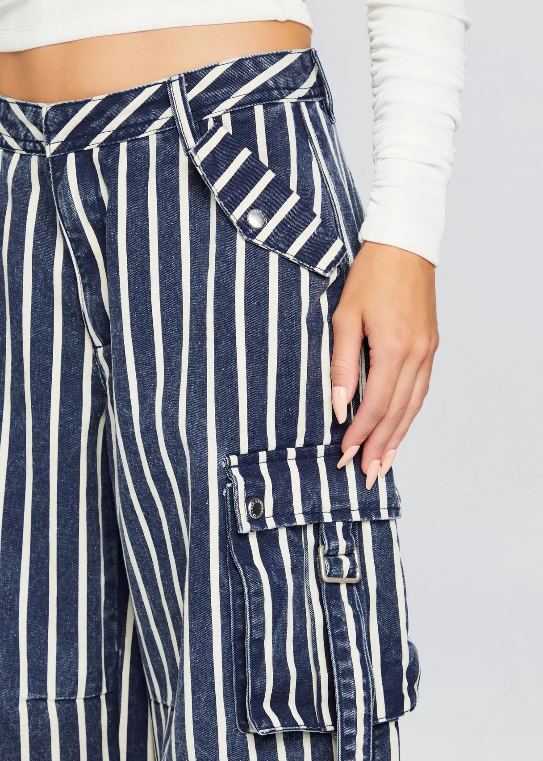 Bottoms*Retrofete Jane Cargo Pant Navy Stripe