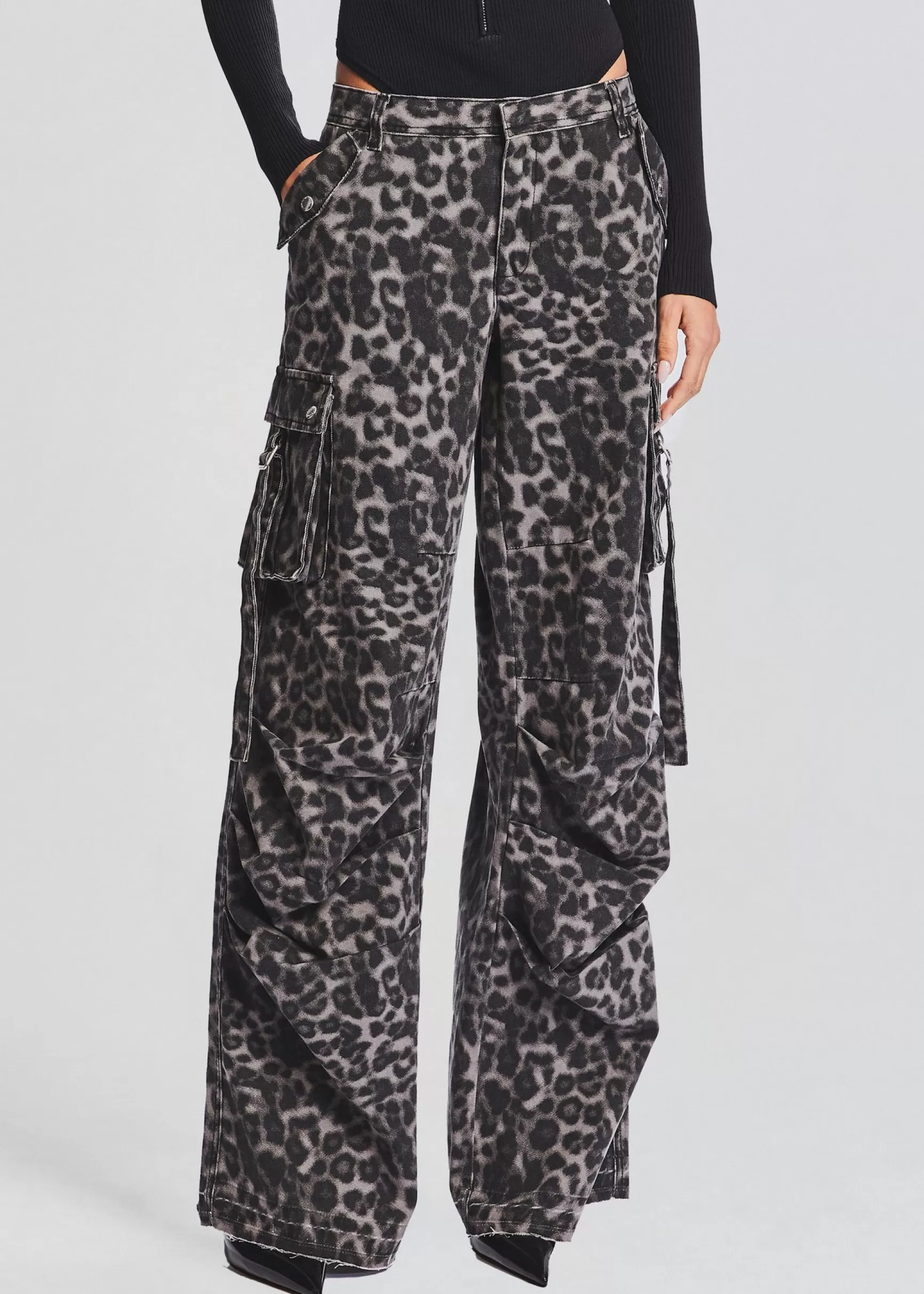 Bottoms*Retrofete Jane Cargo Pant Grey Leopard