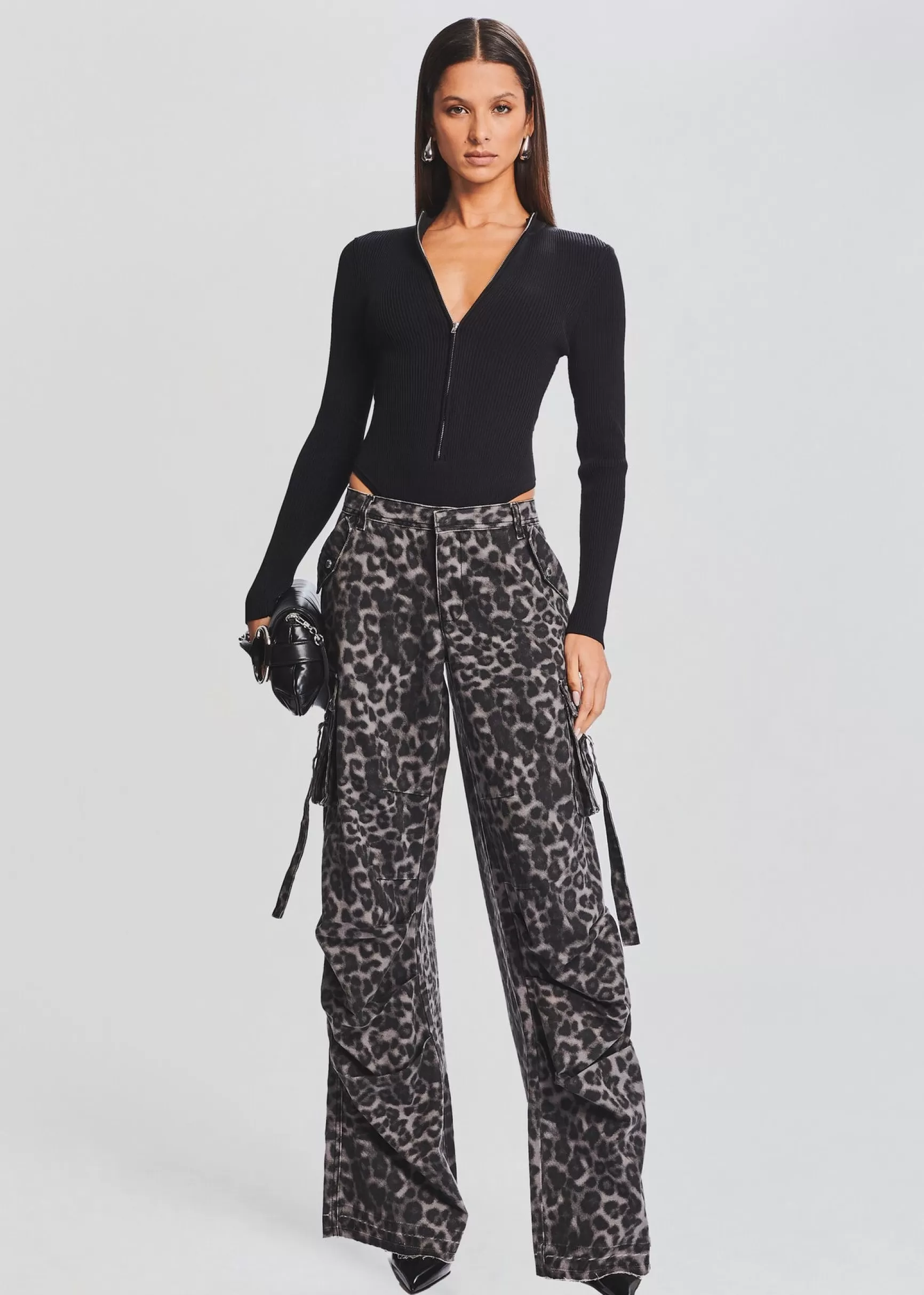 Bottoms*Retrofete Jane Cargo Pant Grey Leopard