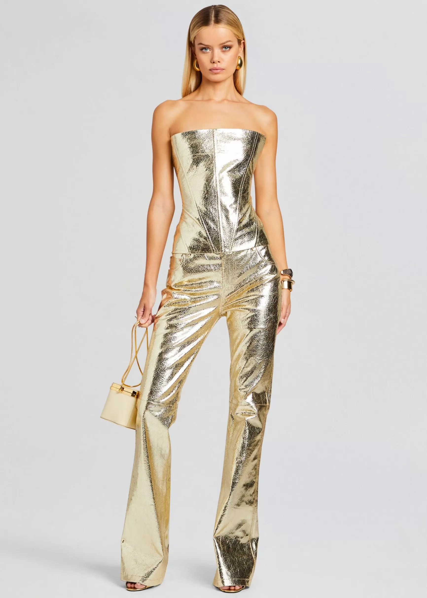 RETROFÊTE*Retrofete Jenesis Leather Top Gold
