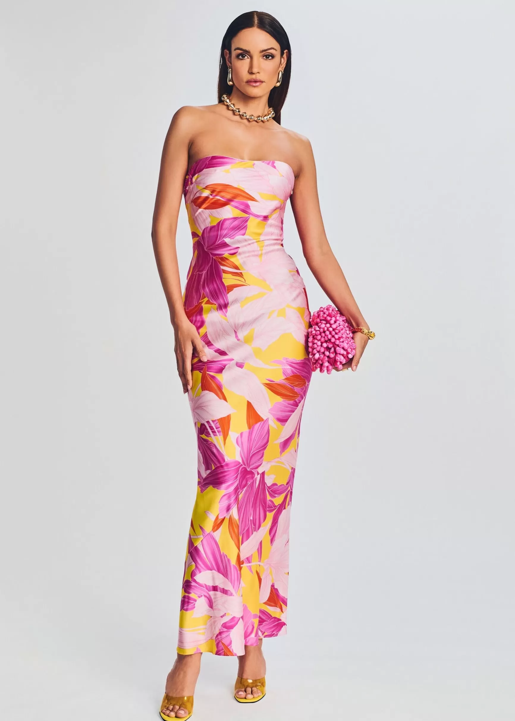 RETROFÊTE*Retrofete Keaton Silk Dress Botanical Floral