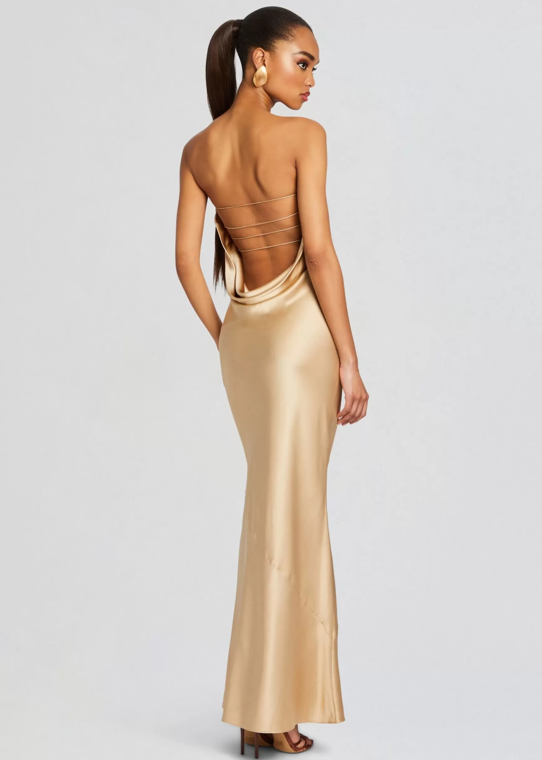 Guest Of*Retrofete Keaton Silk Dress Nude