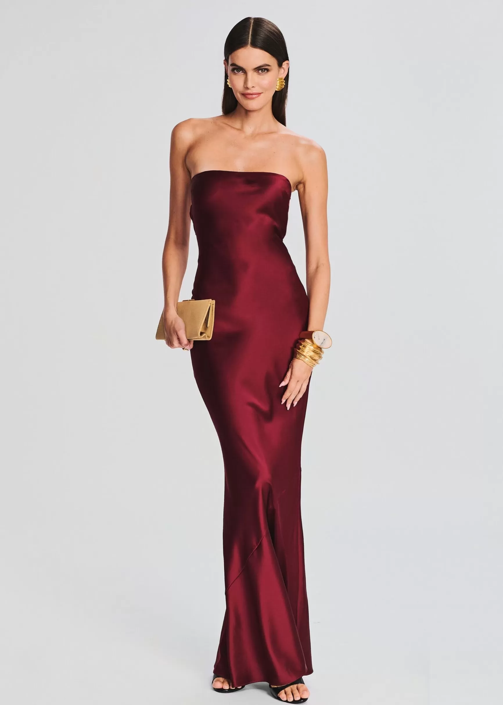 Best Sellers*Retrofete Keaton Silk Dress Cabernet