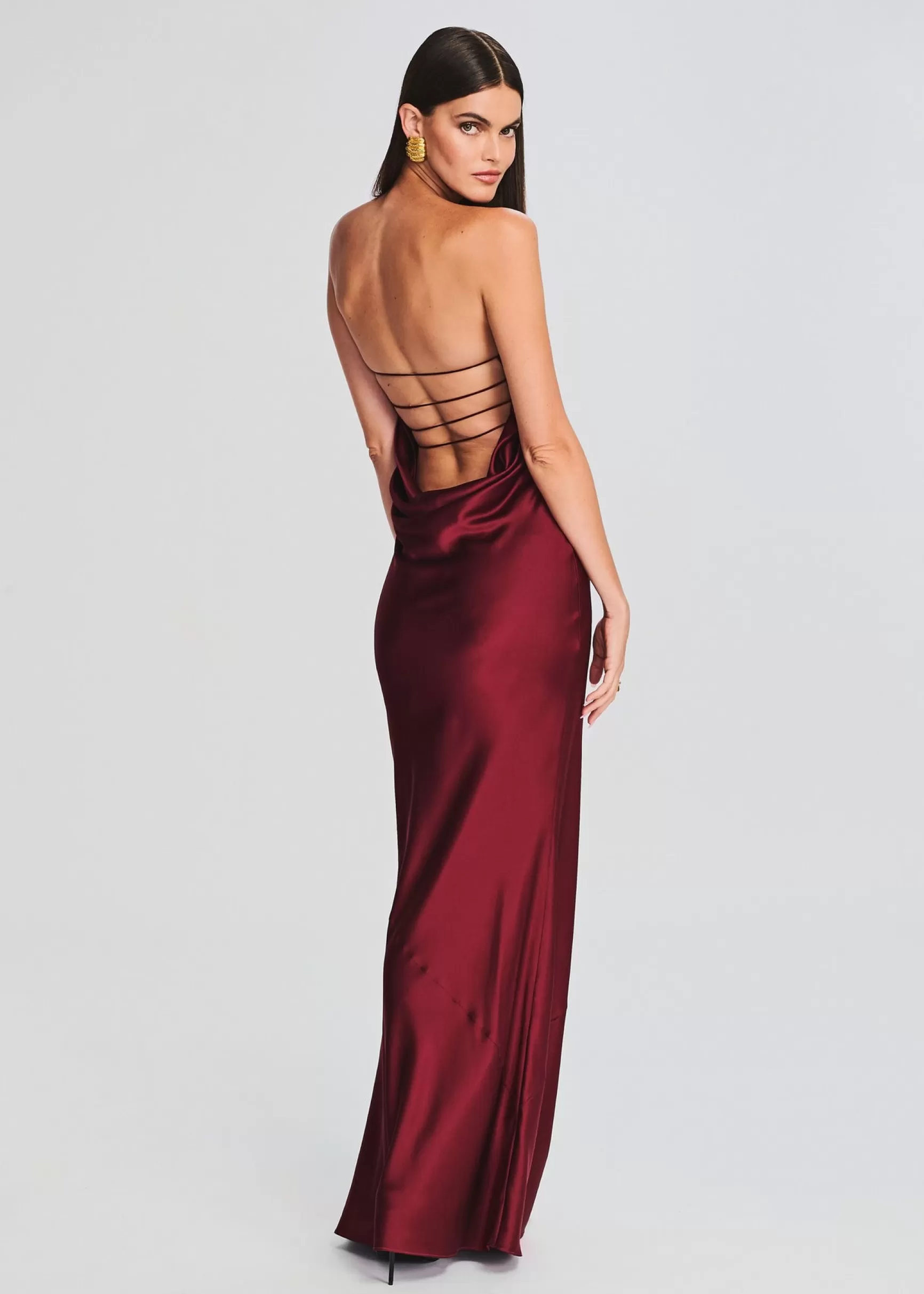 Best Sellers*Retrofete Keaton Silk Dress Cabernet