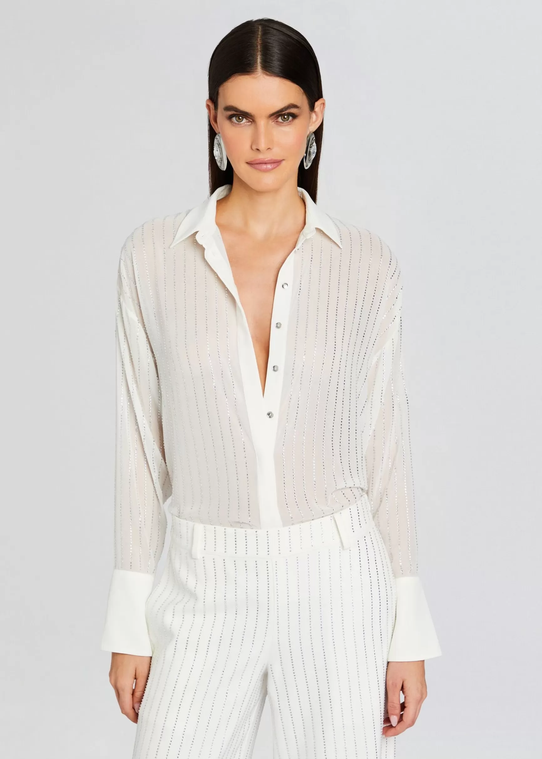 Tops*Retrofete Kennedy Embellished Top White