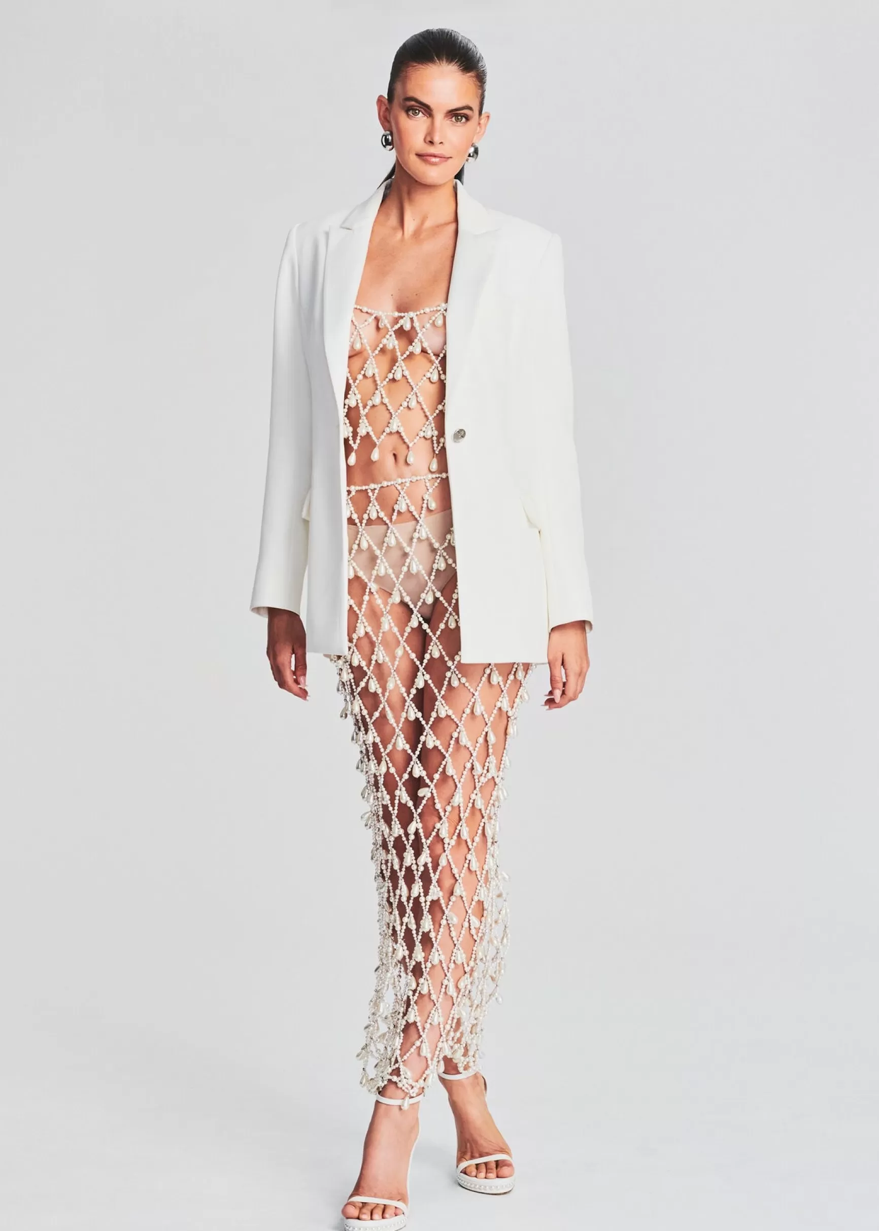 The Destination Bride*Retrofete Kiki Pearl Skirt White