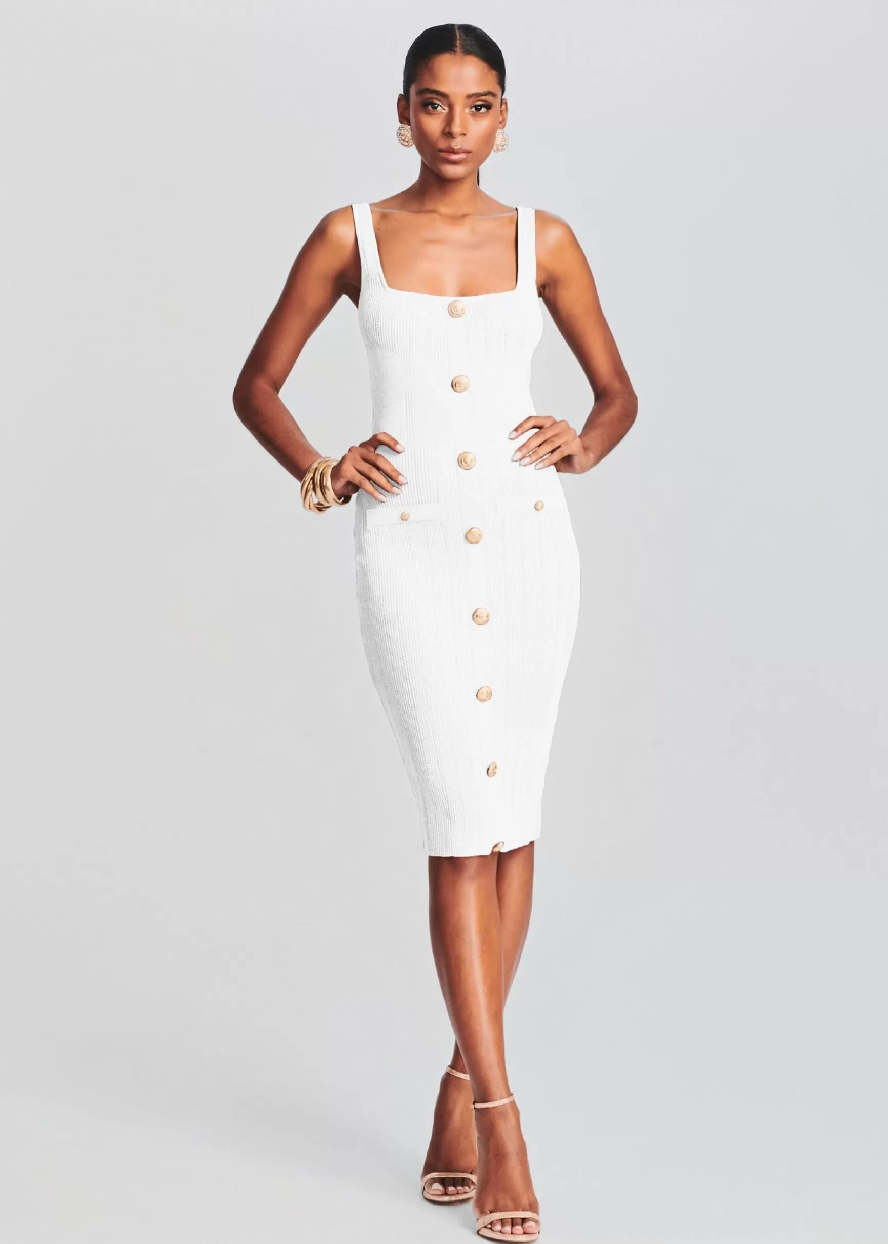 The Destination Bride*Retrofete Laney Dress White/Gold