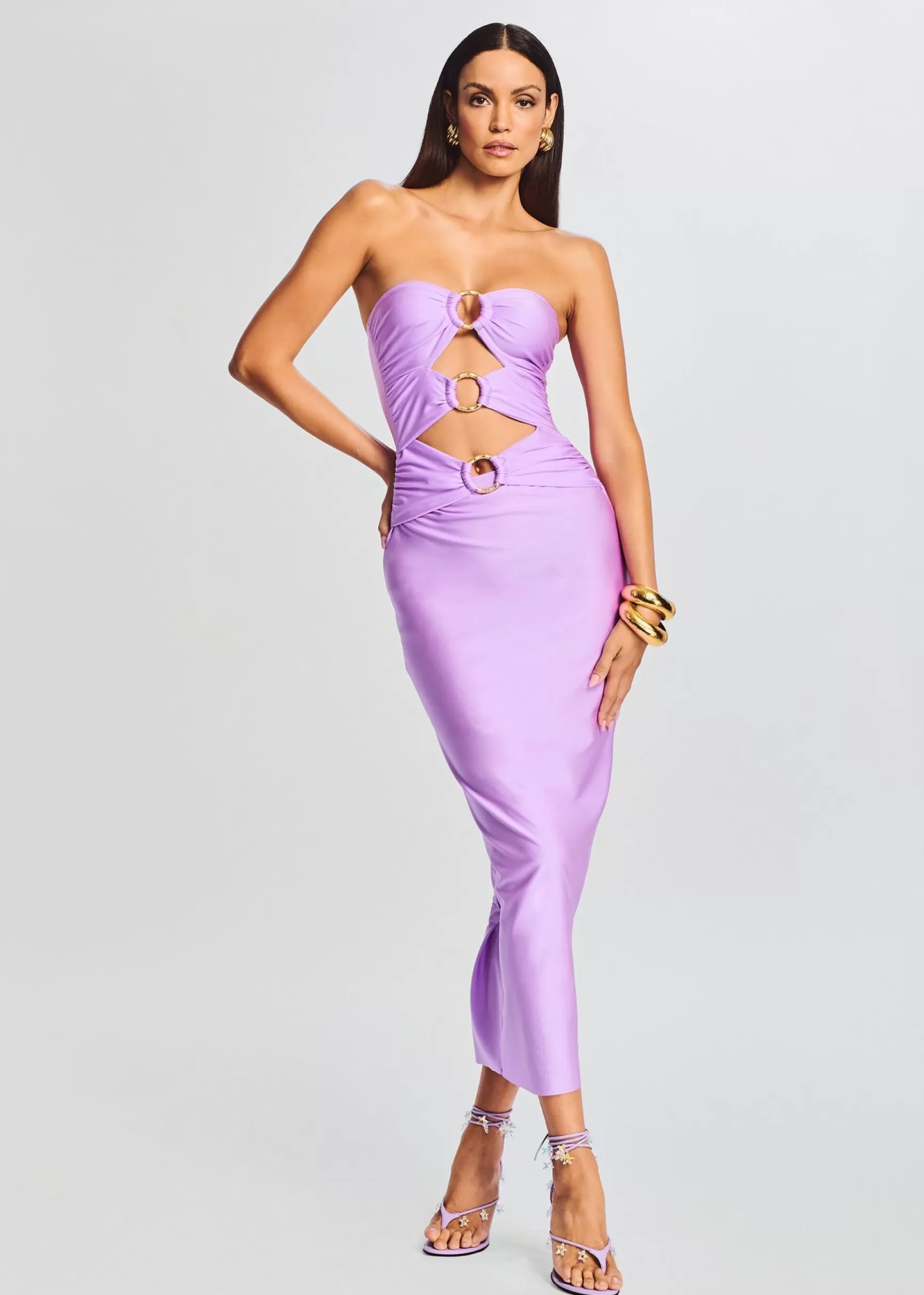 Maxi*Retrofete Lily Lycra Maxi Dress Lilac Purple