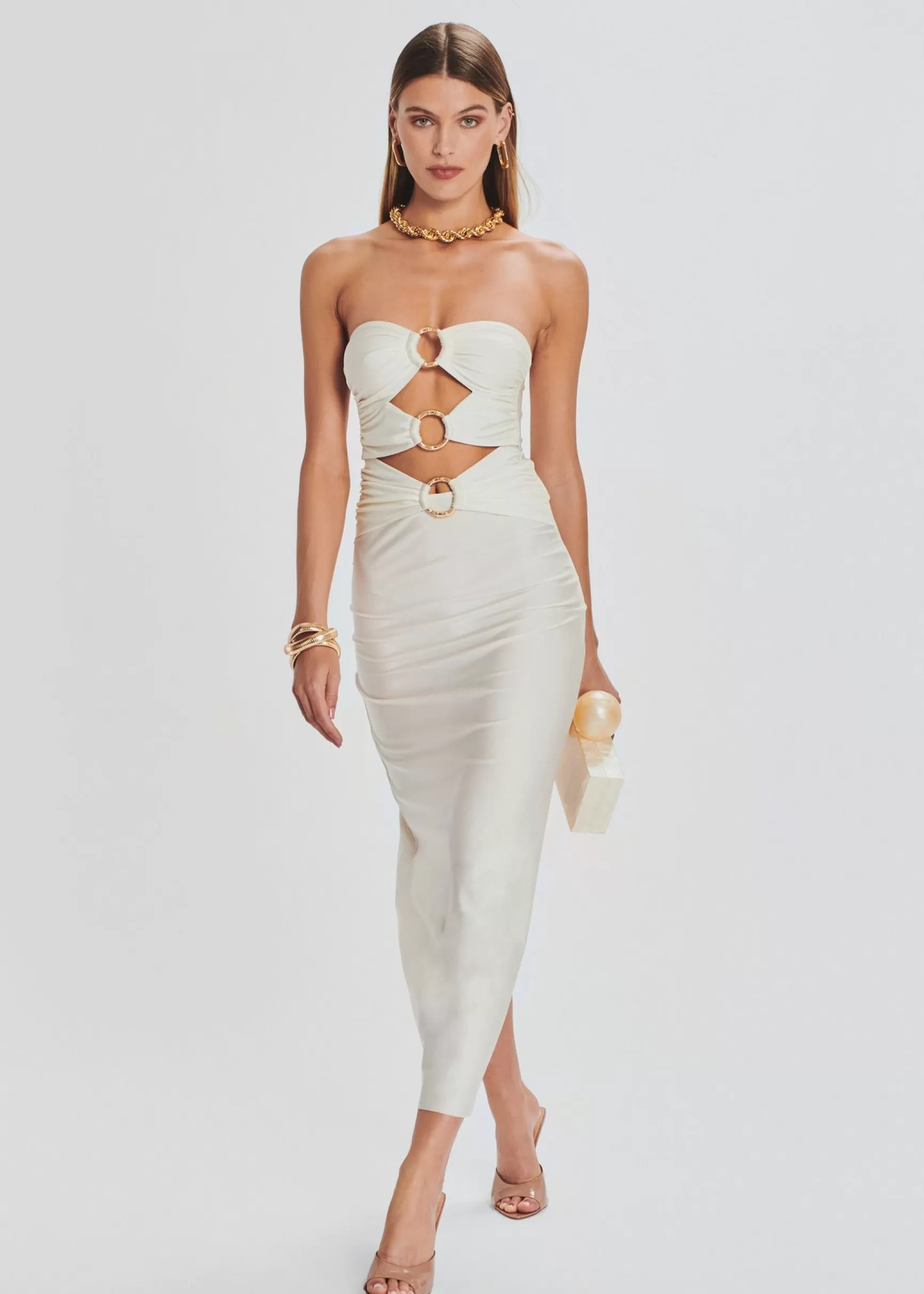 Maxi*Retrofete Lily Lycra Maxi Dress Cream