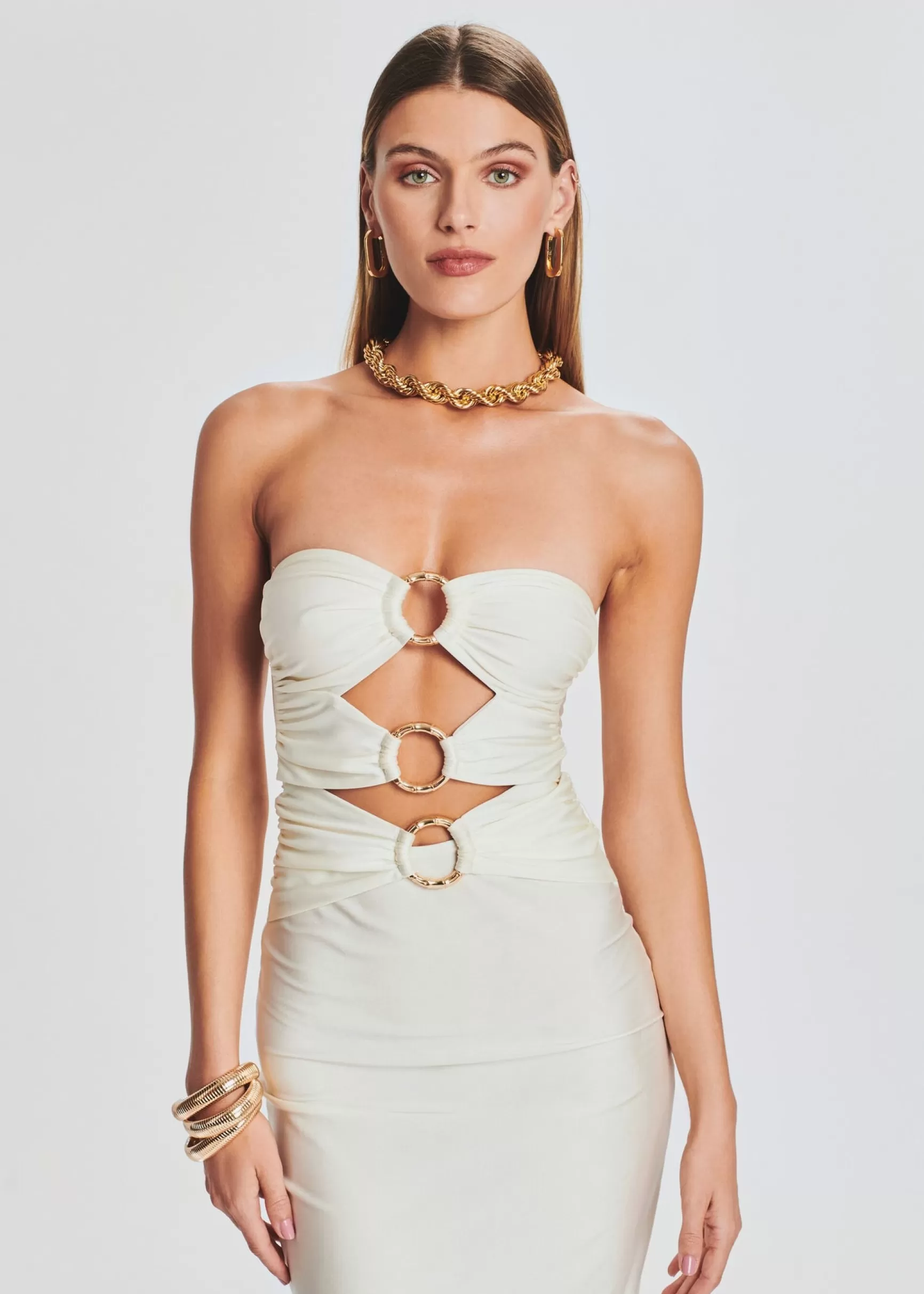 Maxi*Retrofete Lily Lycra Maxi Dress Cream