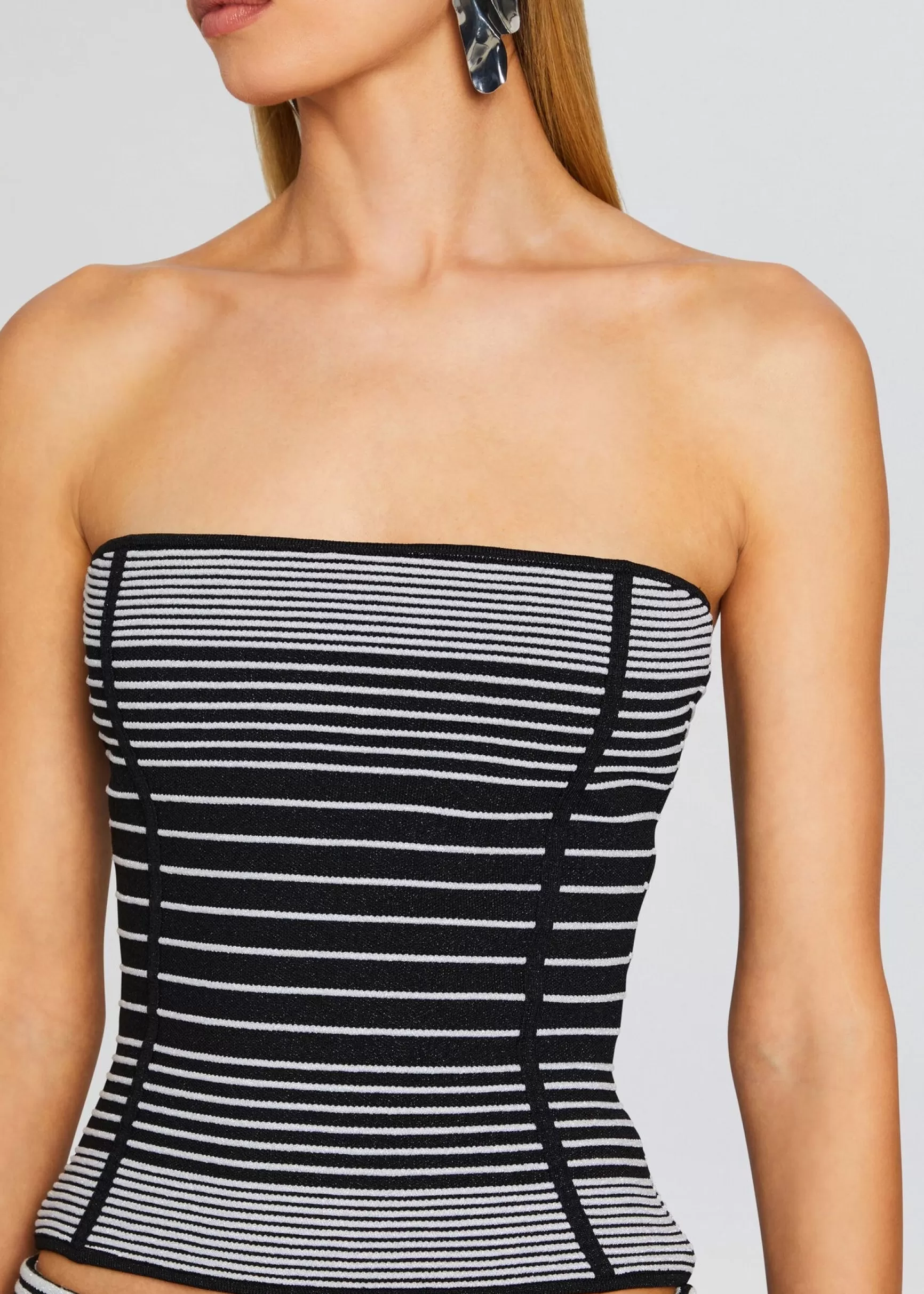 Trending*Retrofete Lise Top Metallic Black/Silv