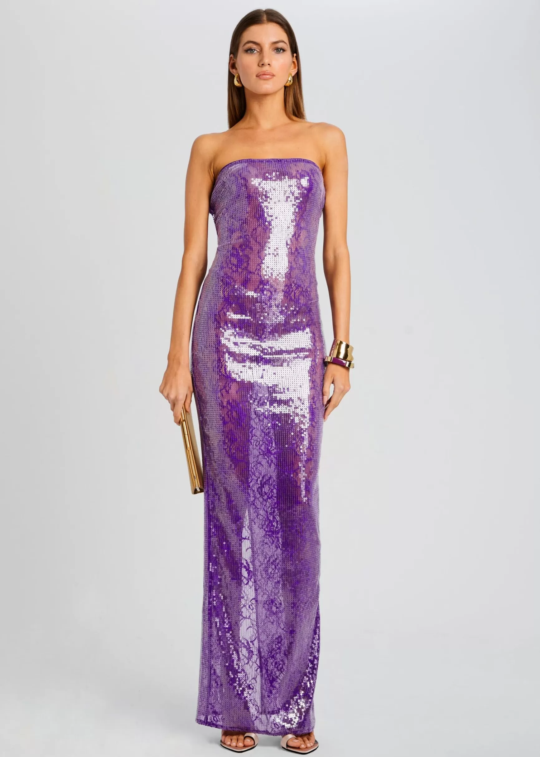 Tropical Hues*Retrofete Lucia Sequin Lace Dress Amethyst