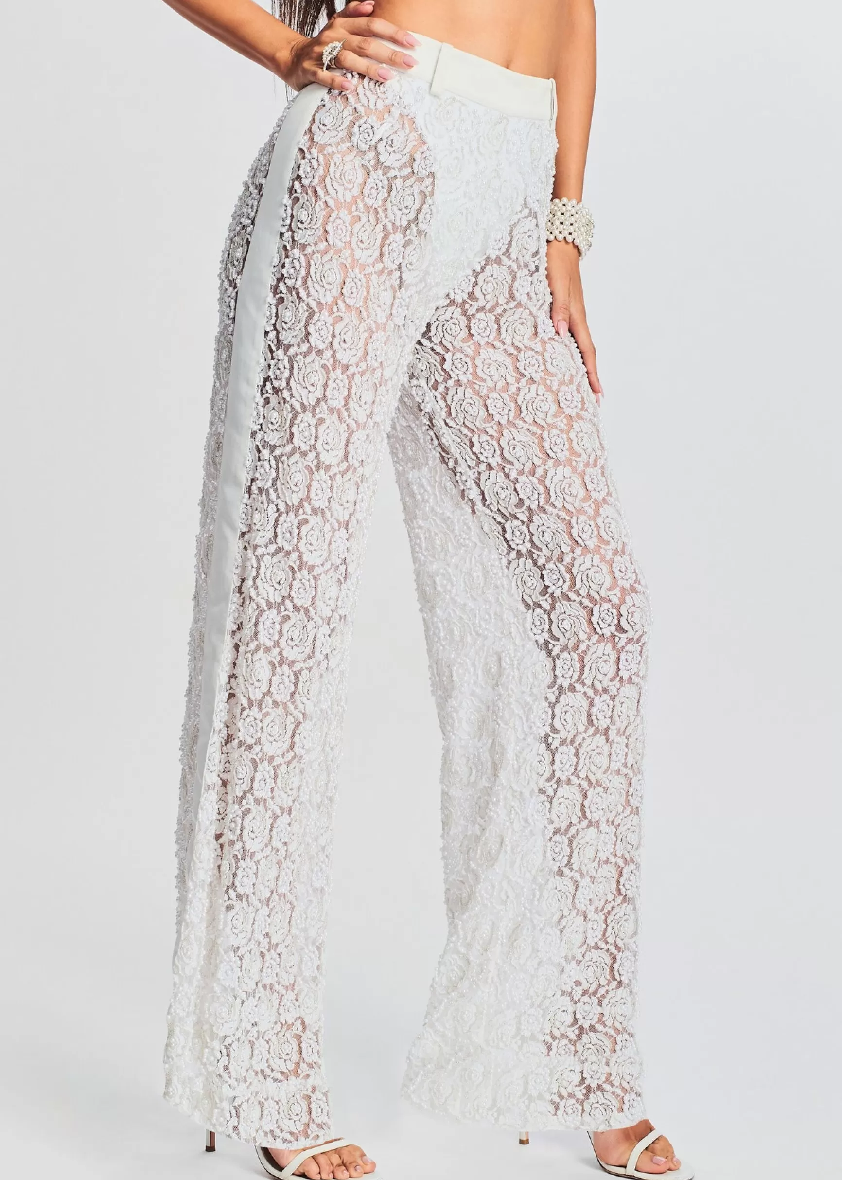 Bachelorette Party*Retrofete Lulu Lace Pant White