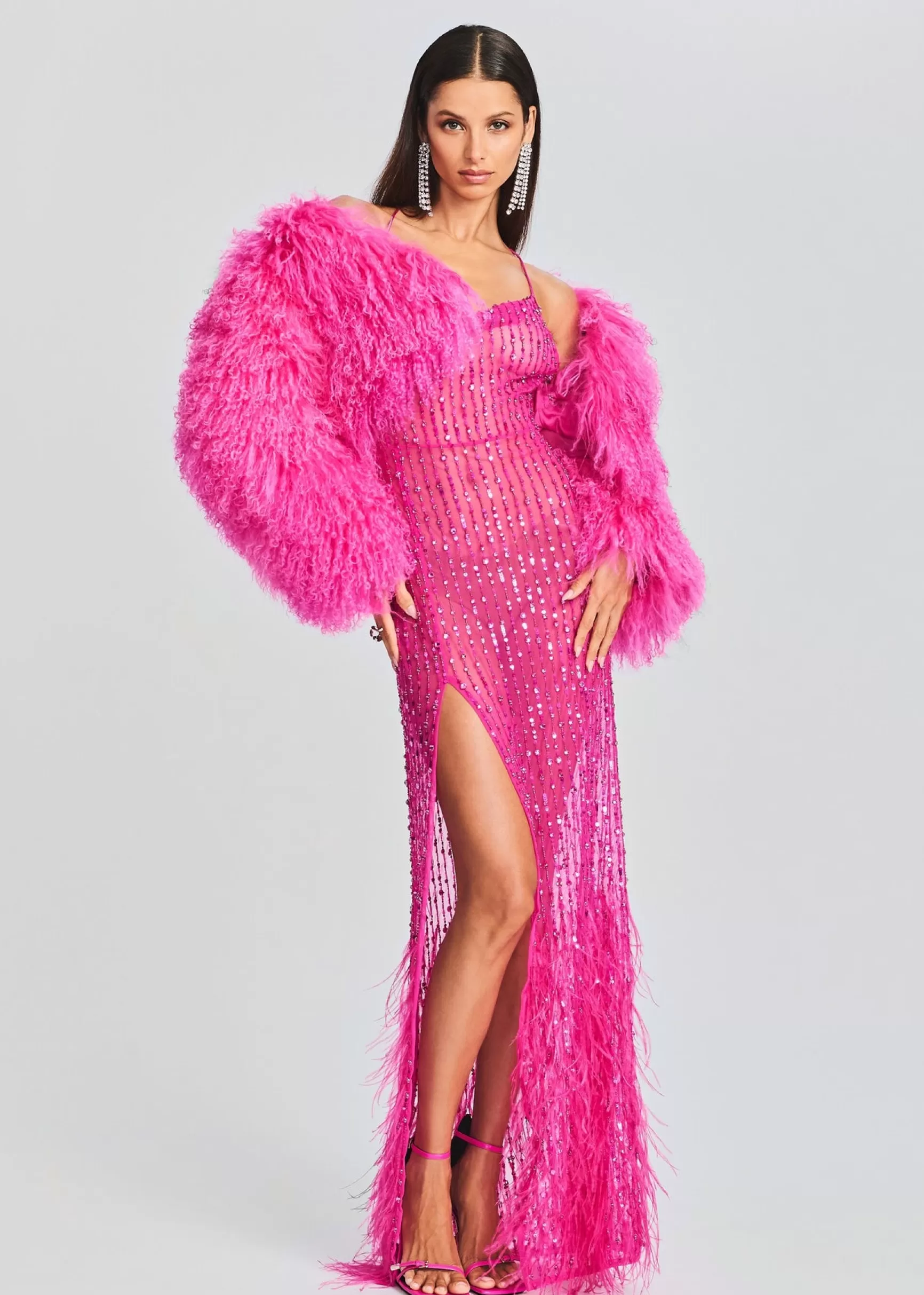 Outerwear*Retrofete Luxe Fur Jacket Knockout Pink