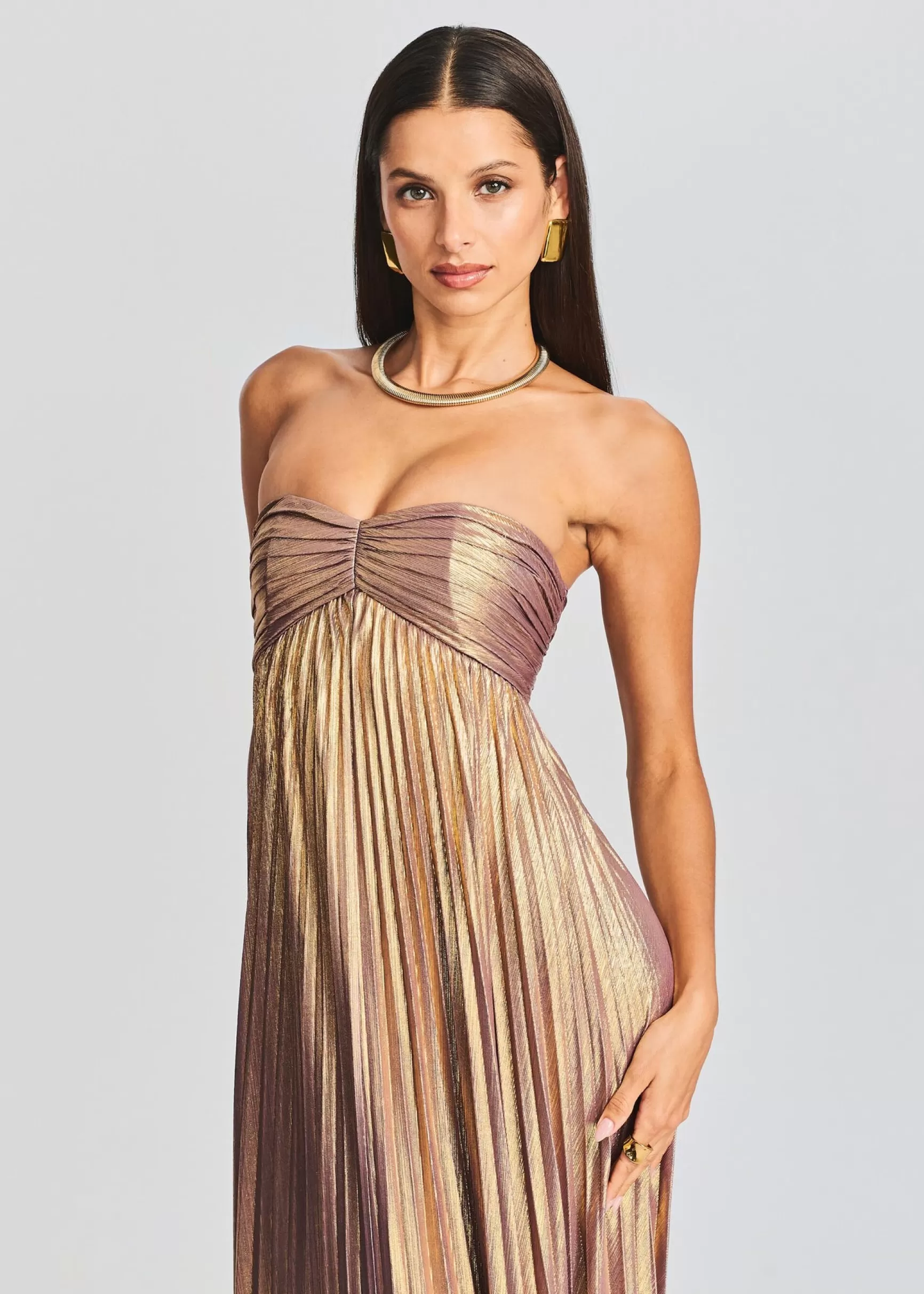 Maxi*Retrofete Lyanna Dress Purple/Gold