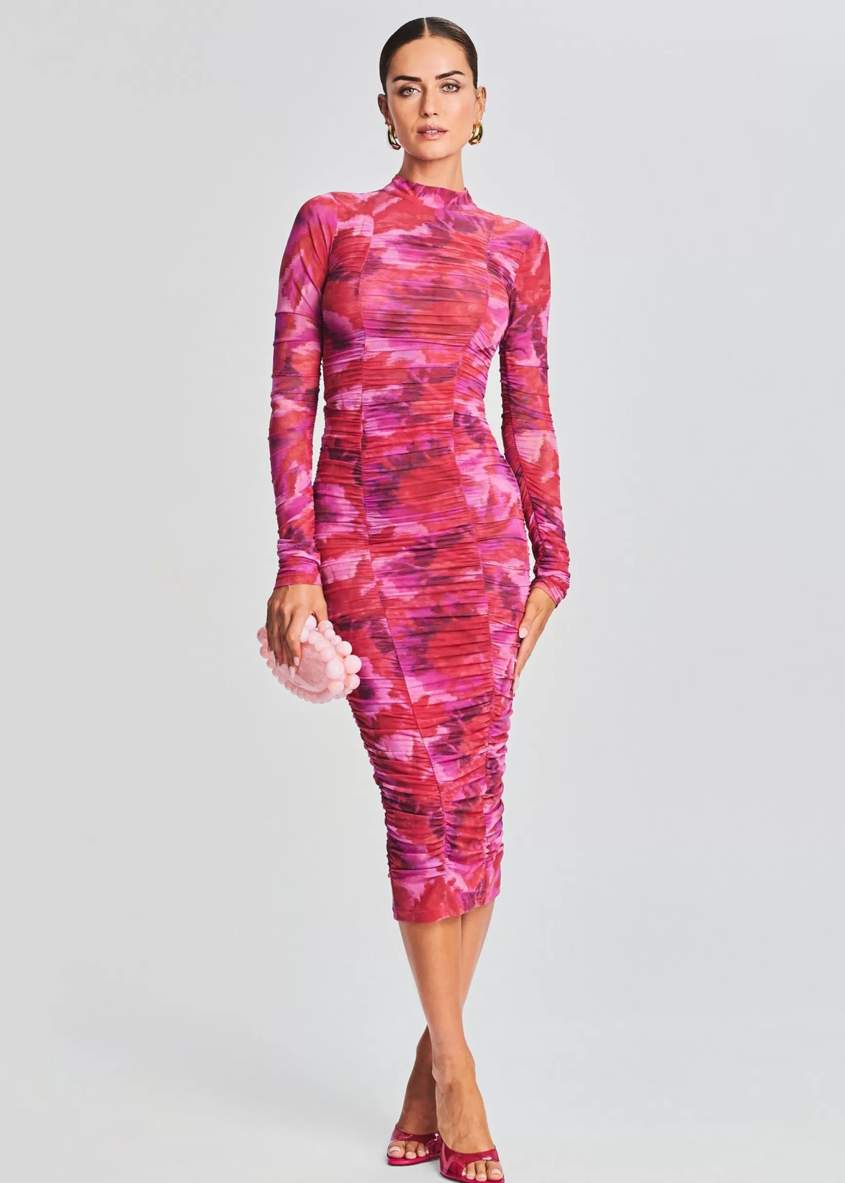 Guest Of*Retrofete Mabel Long Dress Pink