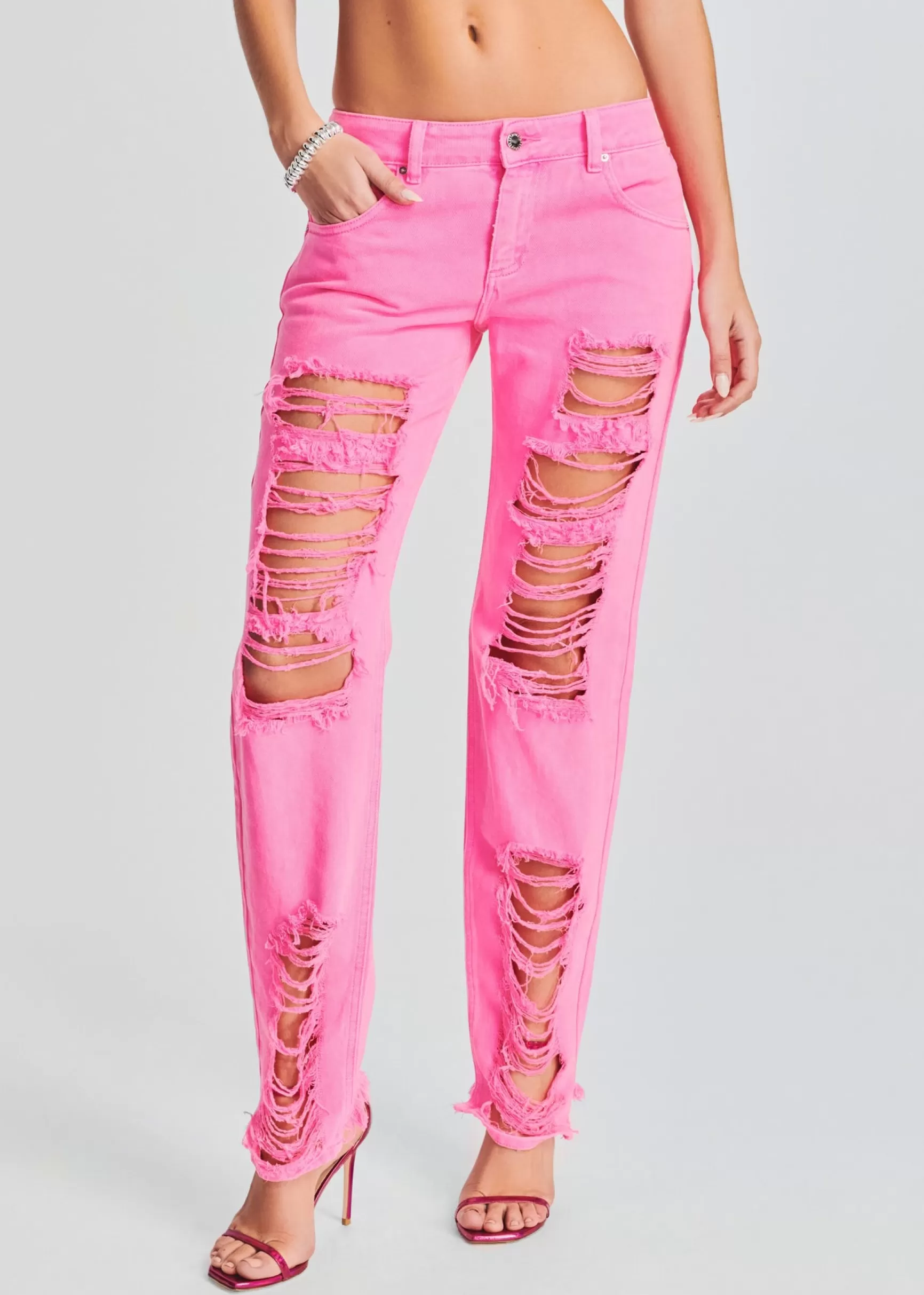 Bottoms*Retrofete Maggie Low Rise Jean Neon Pink