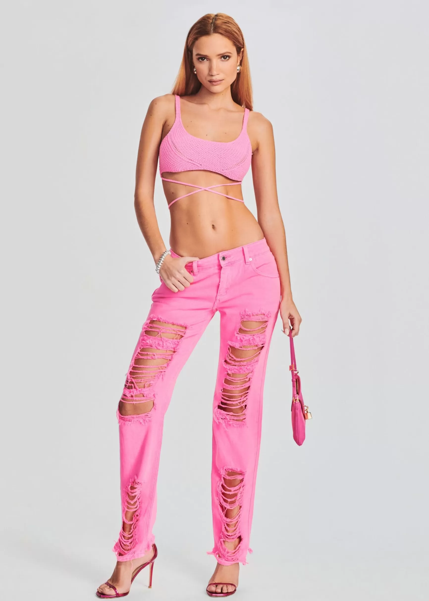 Bottoms*Retrofete Maggie Low Rise Jean Neon Pink