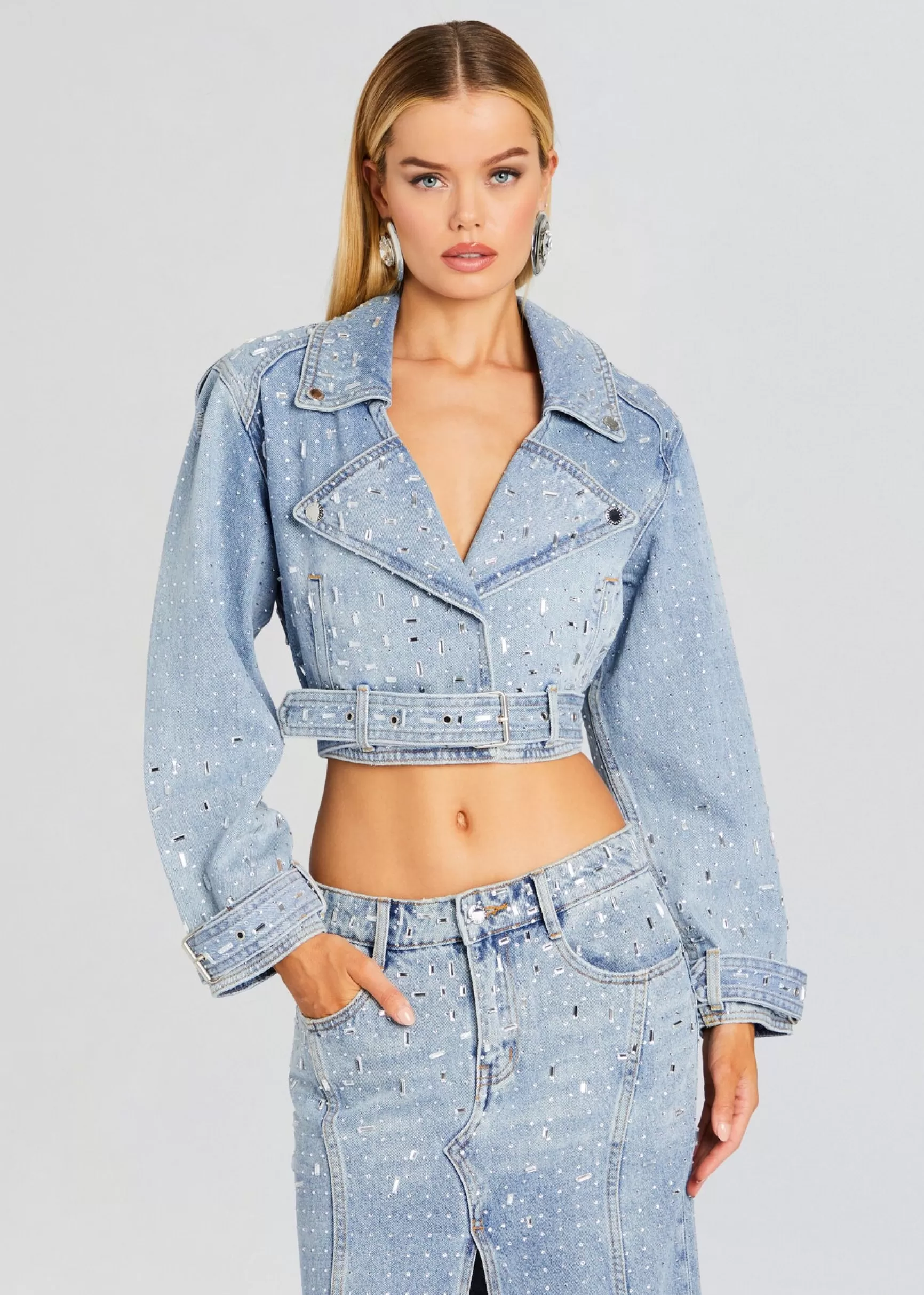 RETROFÊTE*Retrofete Marcie Embellished Denim Jacket Tresca