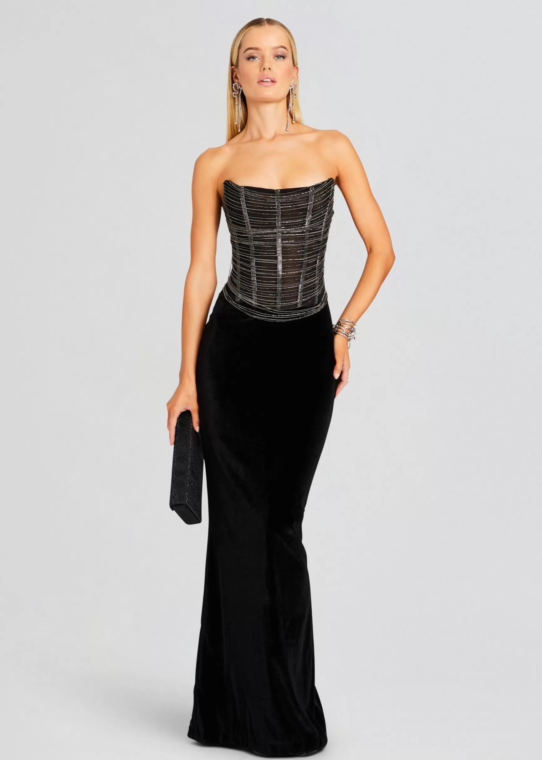 Maxi*Retrofete Mariah Embellished Dress Black/Silver