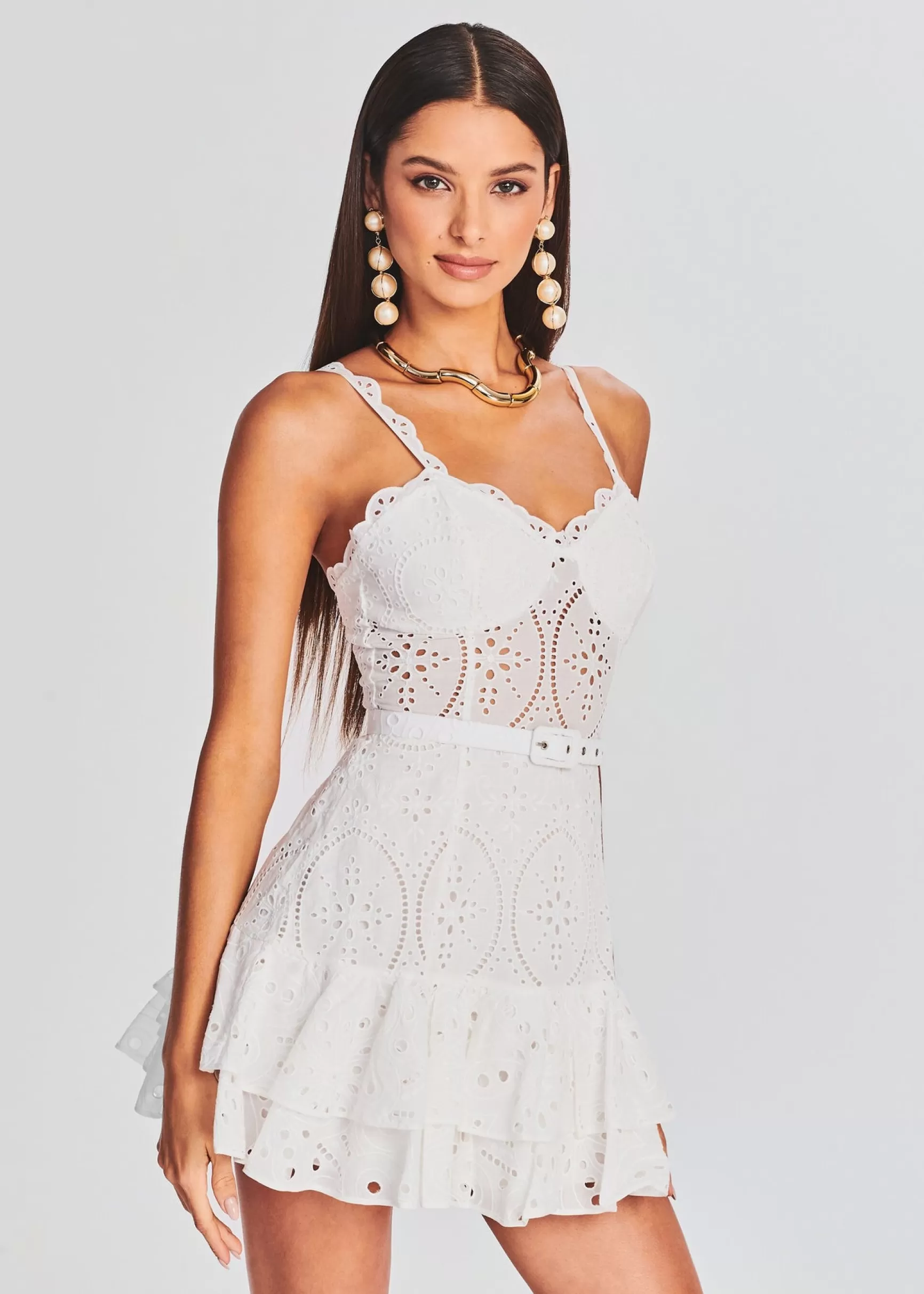 Bridal Shower*Retrofete Marianne Short Dress White Fruition
