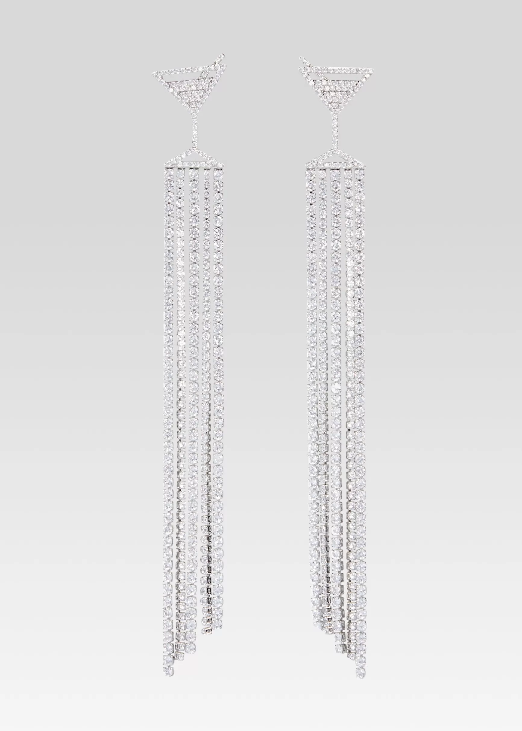 Accessories*Retrofete Martini Drop Crystal Earring Silver