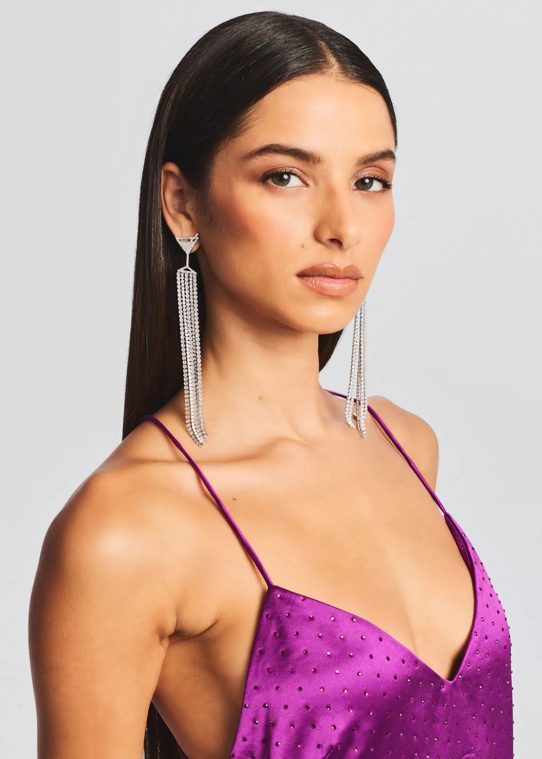 Accessories*Retrofete Martini Drop Crystal Earring Silver