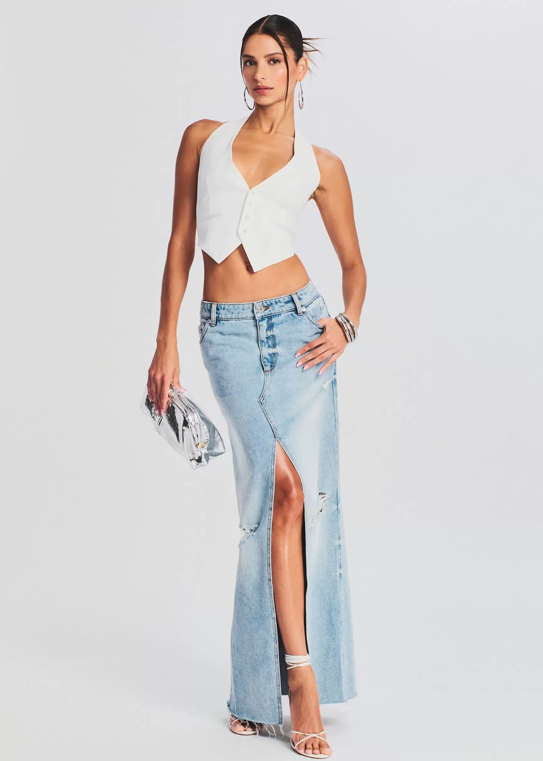 Bottoms*Retrofete Matilda Maxi Skirt Coastline