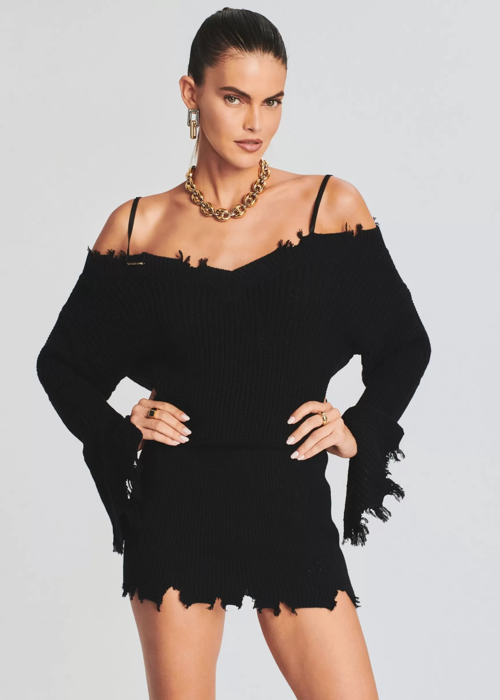 Dresses*Retrofete Maude Sweater Dress Black