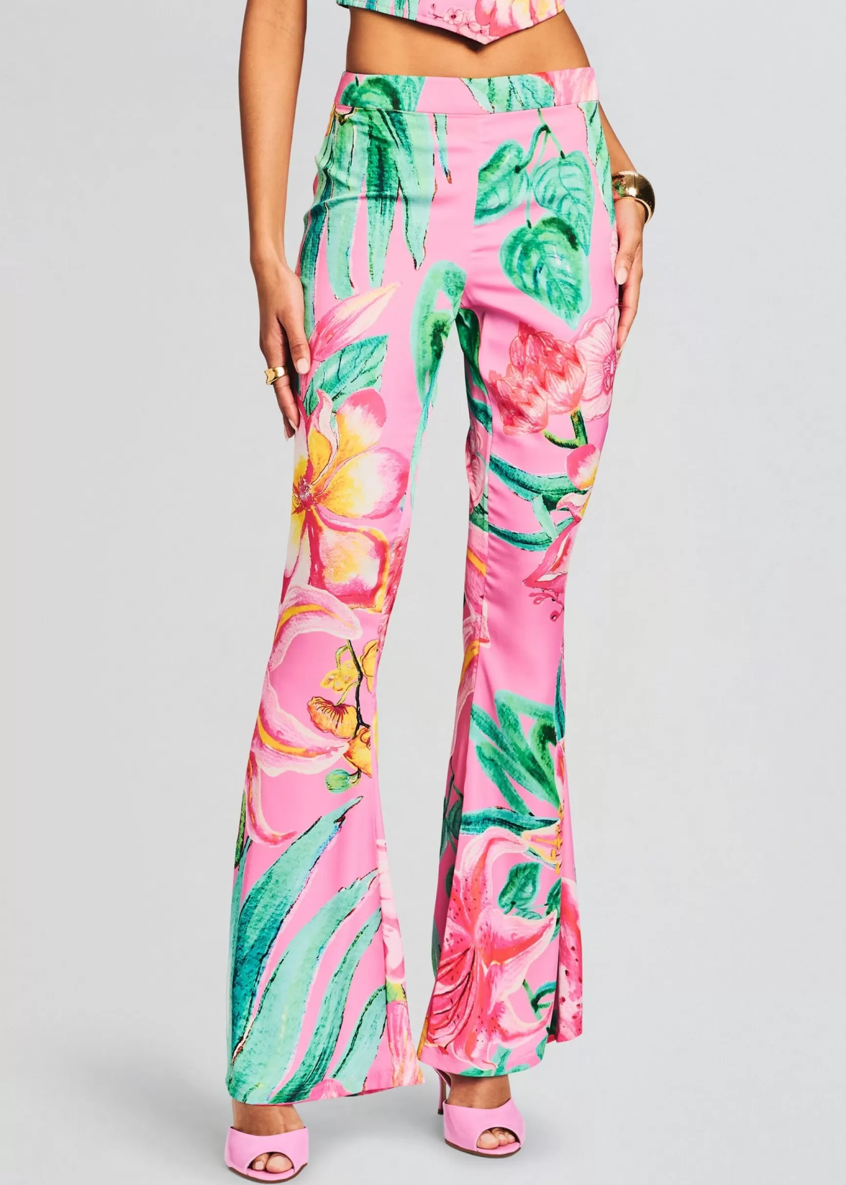Tropical Hues*Retrofete Megan Pant Pink Floral